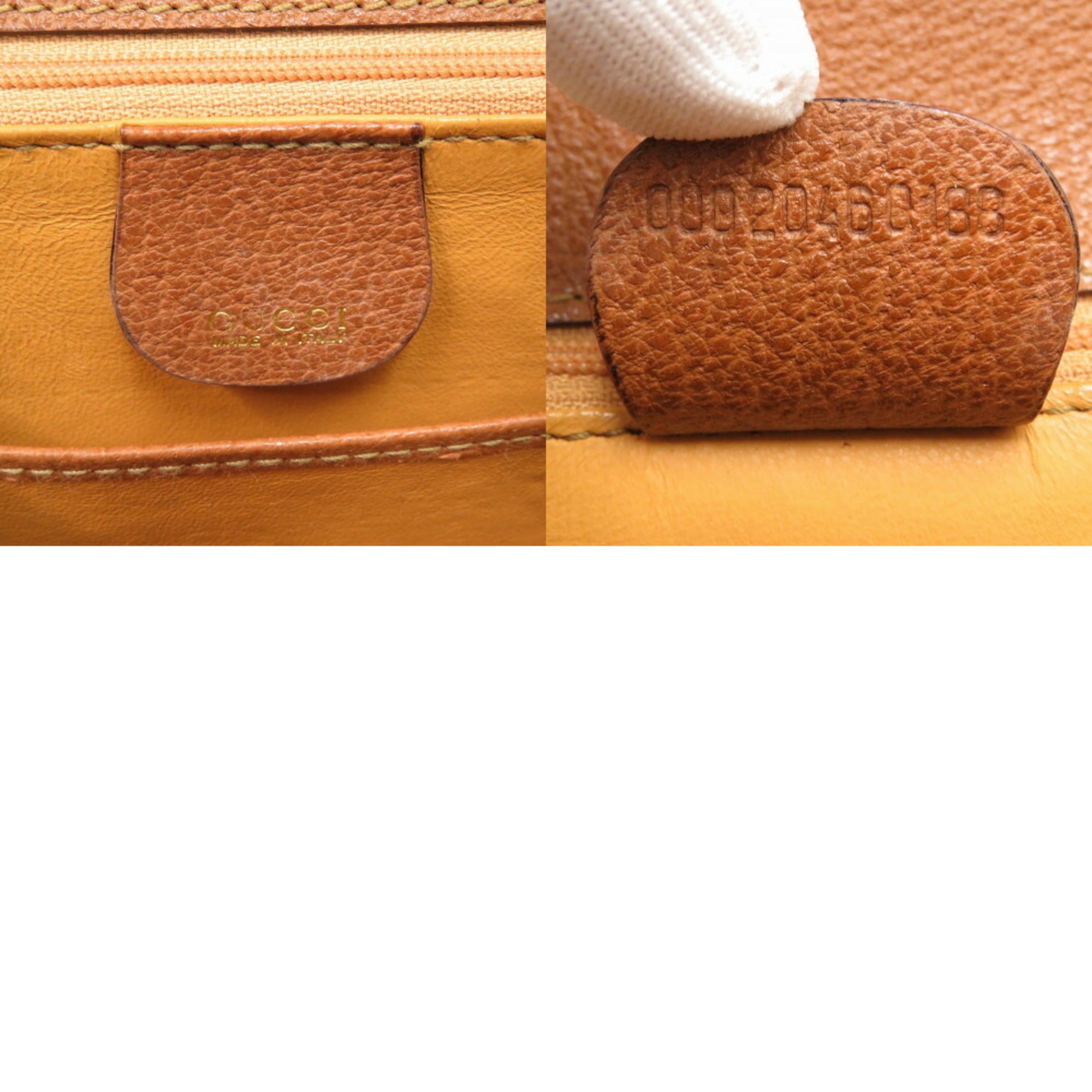 Gucci Brown Bamboo Leather Handbag (Pre-Owned)