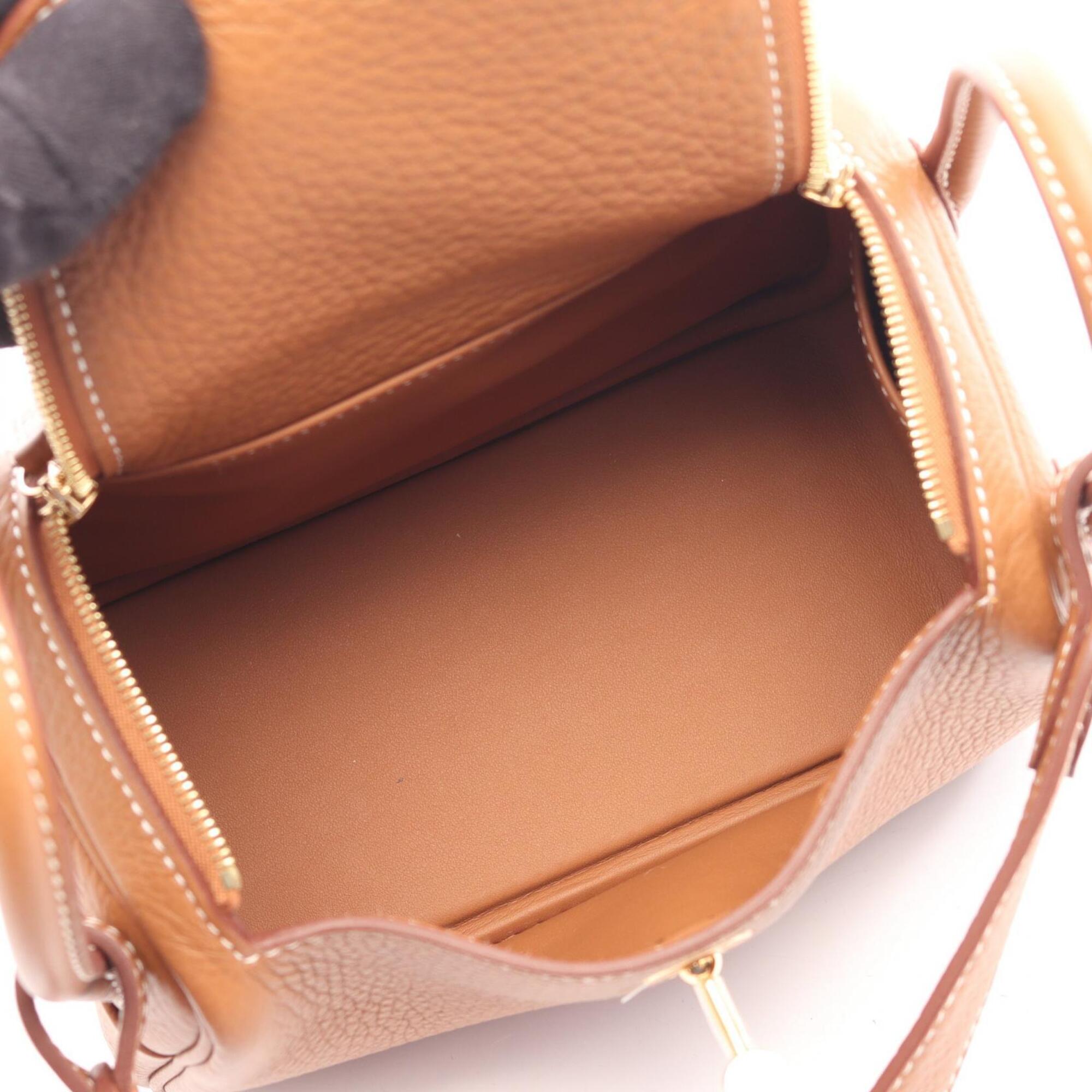 Hermes Brown Taurillon Clemence Leather Handbag Shoulder Bag (Pre-Owned)