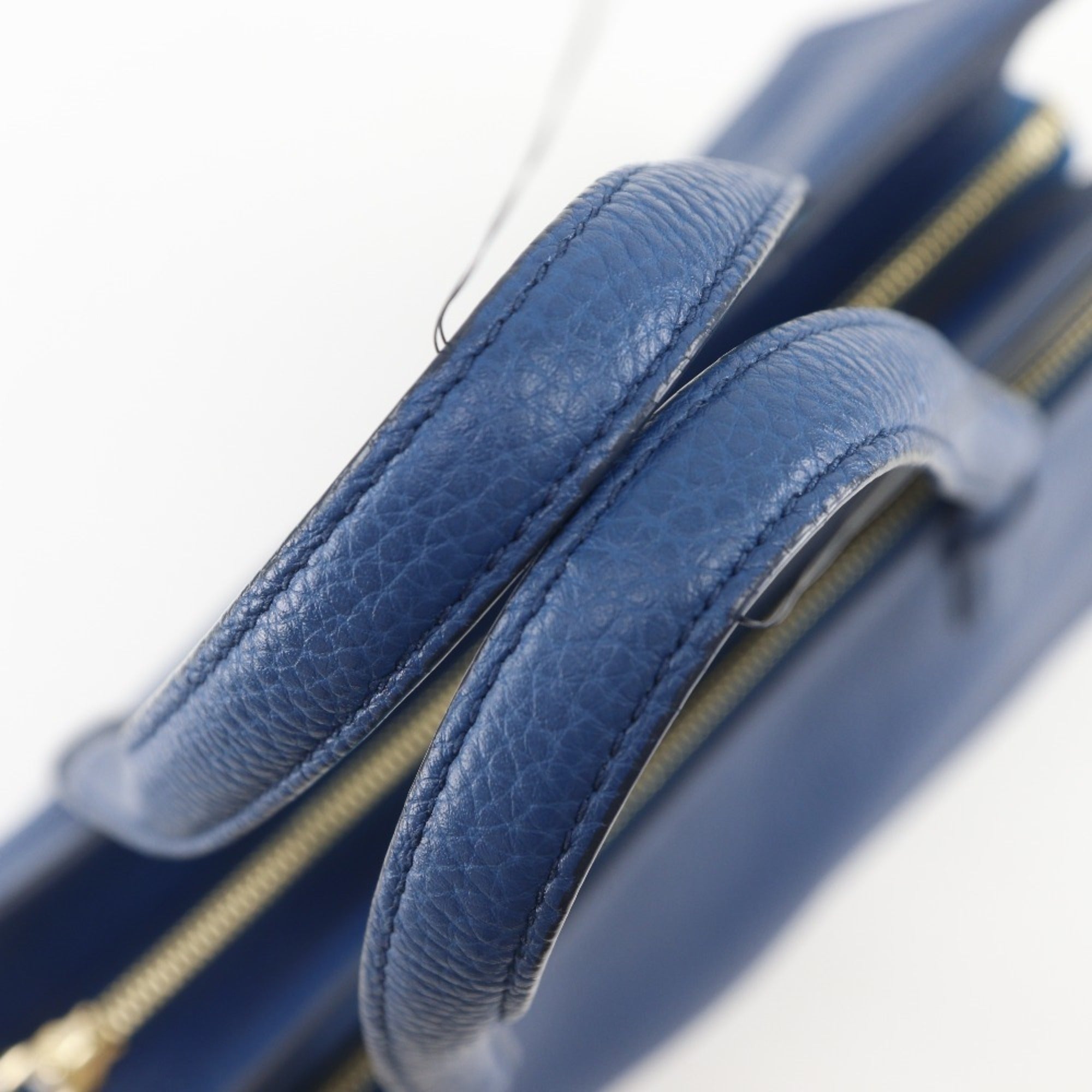 Salvatore Ferragamo Blue Leather Tote Bag (Pre-Owned)