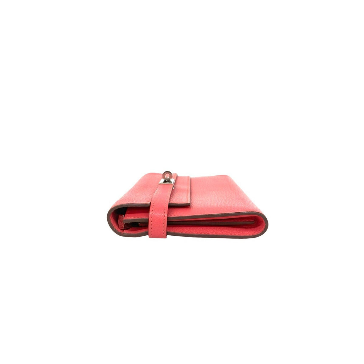 Hermes Pink Chevre Myzore Leather Long Wallet (Bi-Fold) (Pre-Owned)