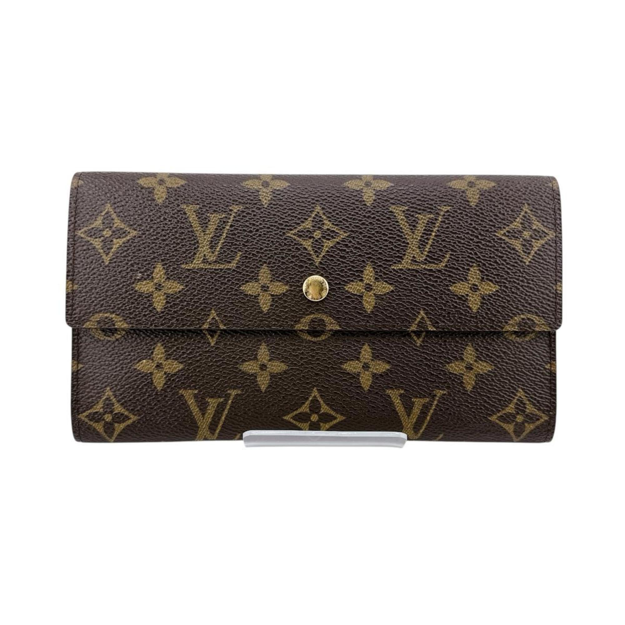 Louis Vuitton Brown Monogram Long Wallet (Tri-Fold) (Pre-Owned)
