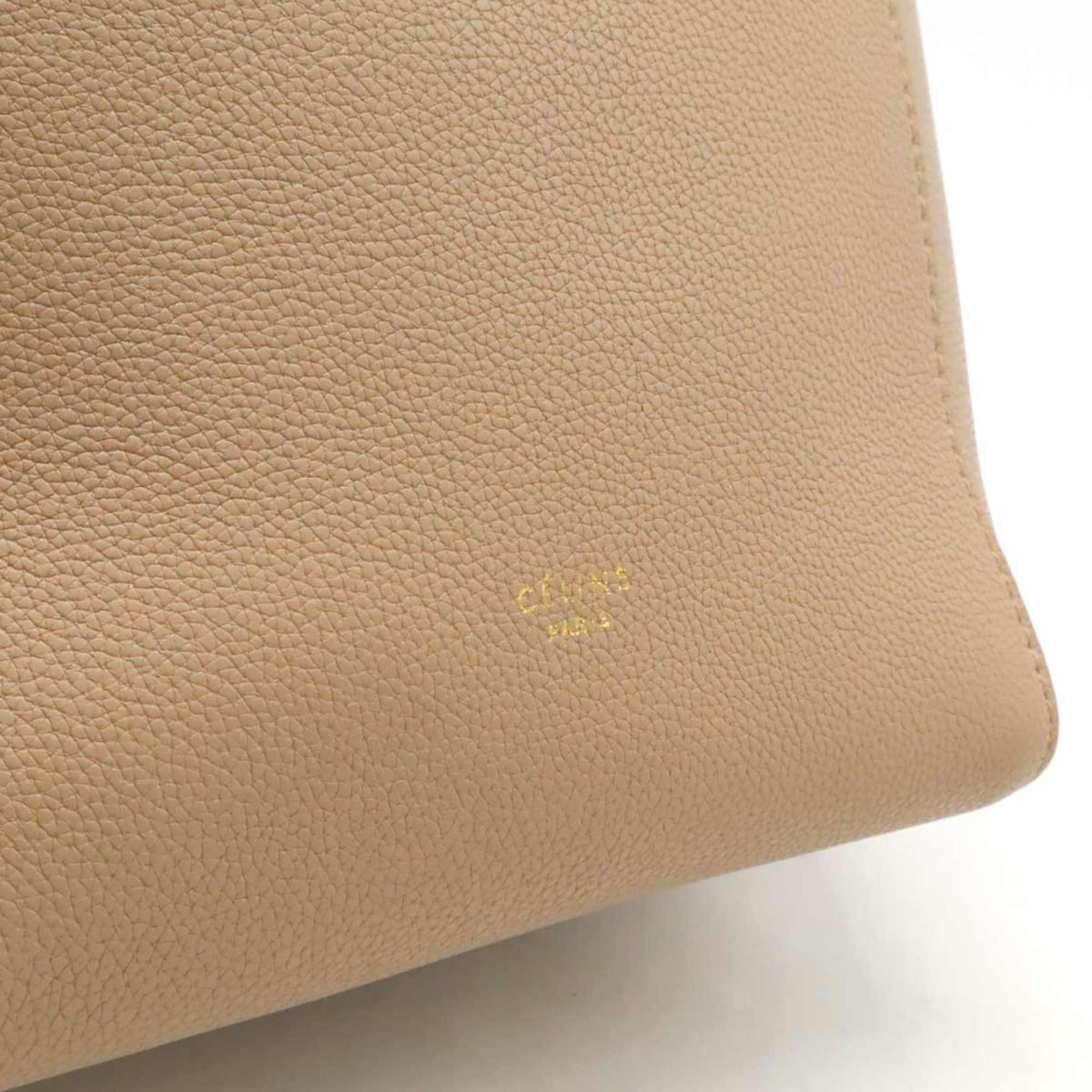 Celine Beige Leather Shoulder Bag (Pre-Owned)