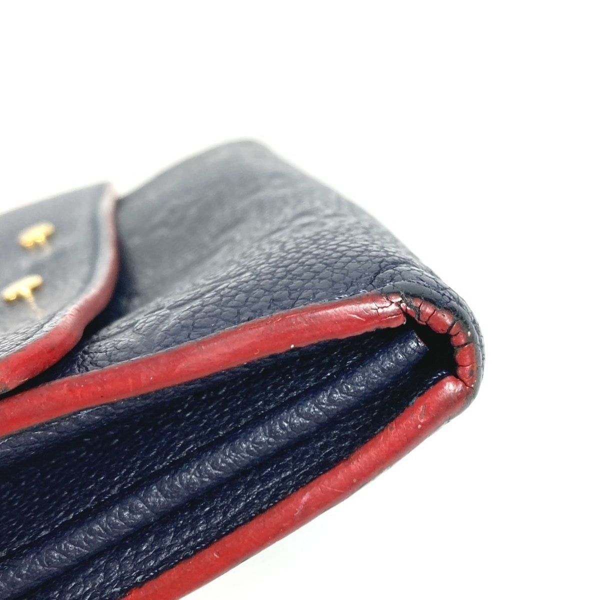 Louis Vuitton Galle Marine Rouge Navy Red Color Monogram Empreinte Long Bill Wallet (Bi-Fold) (Pre-Owned)