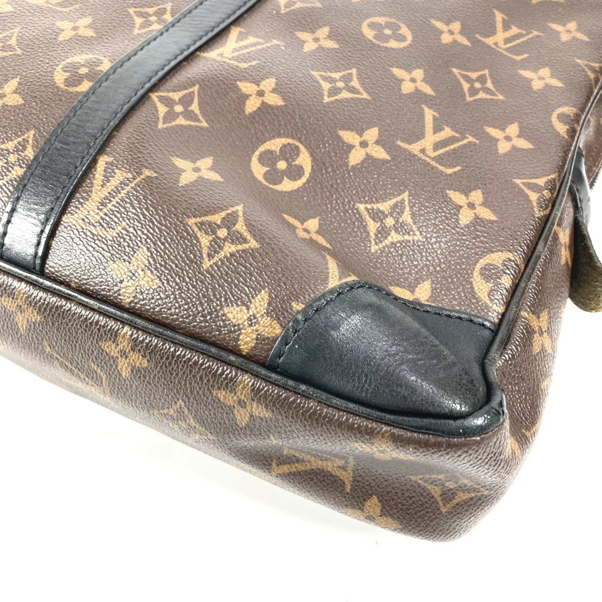 Louis Vuitton Black Brown Monogram Canvas Tote Bag (Pre-Owned)