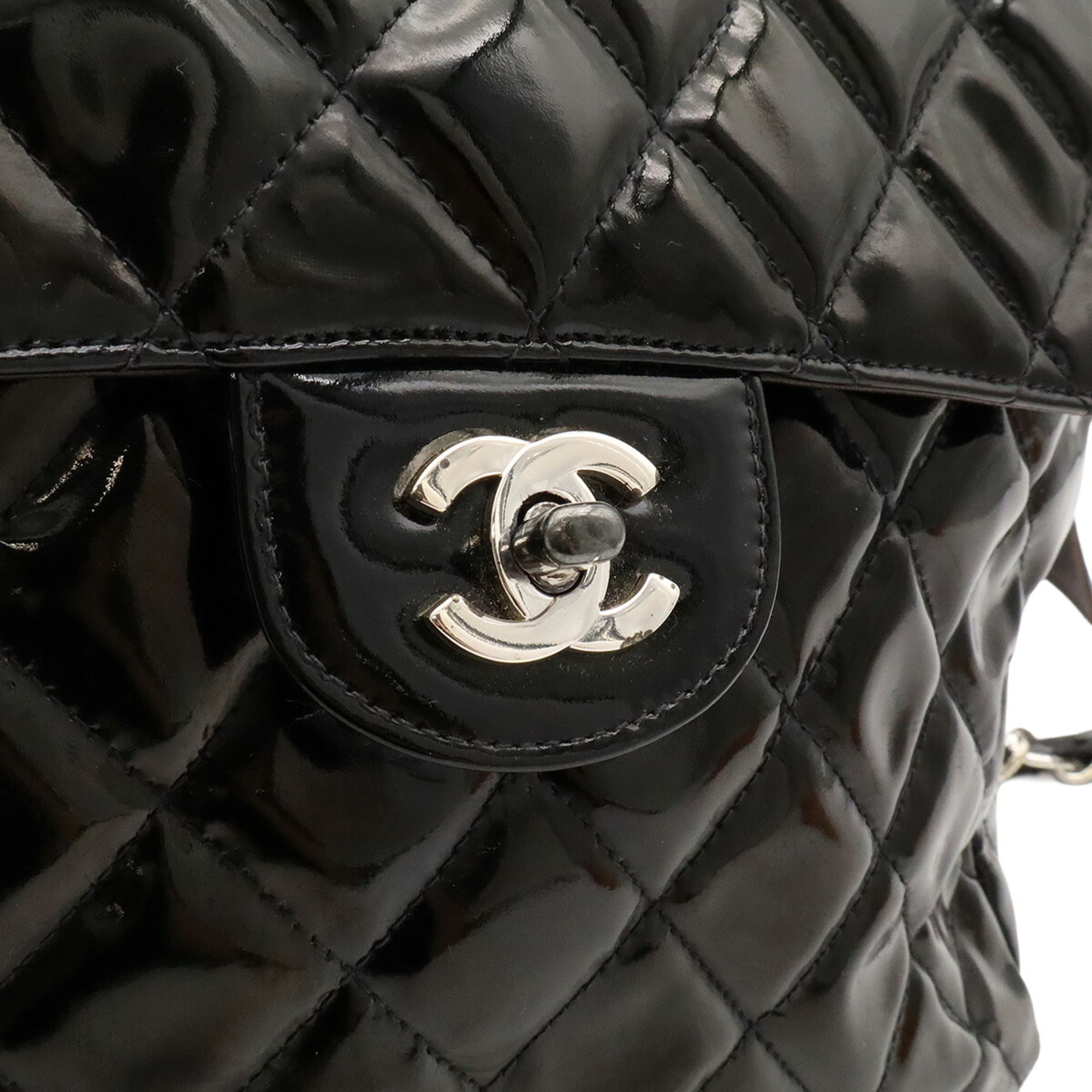 Chanel Black Patent Leather Backpack (Pre-Owned)