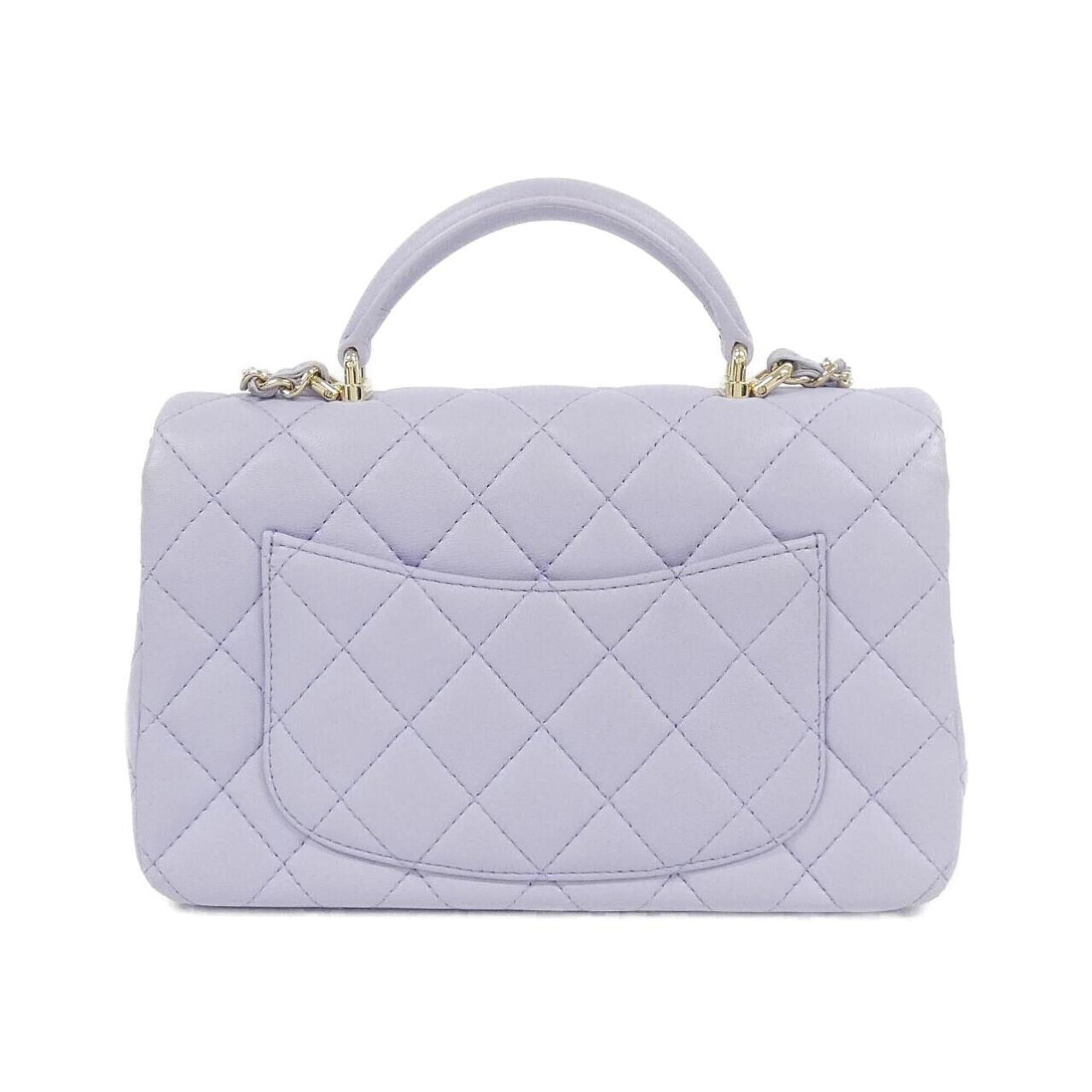 Chanel Light Purple Leather Handbag (Pre-Owned)