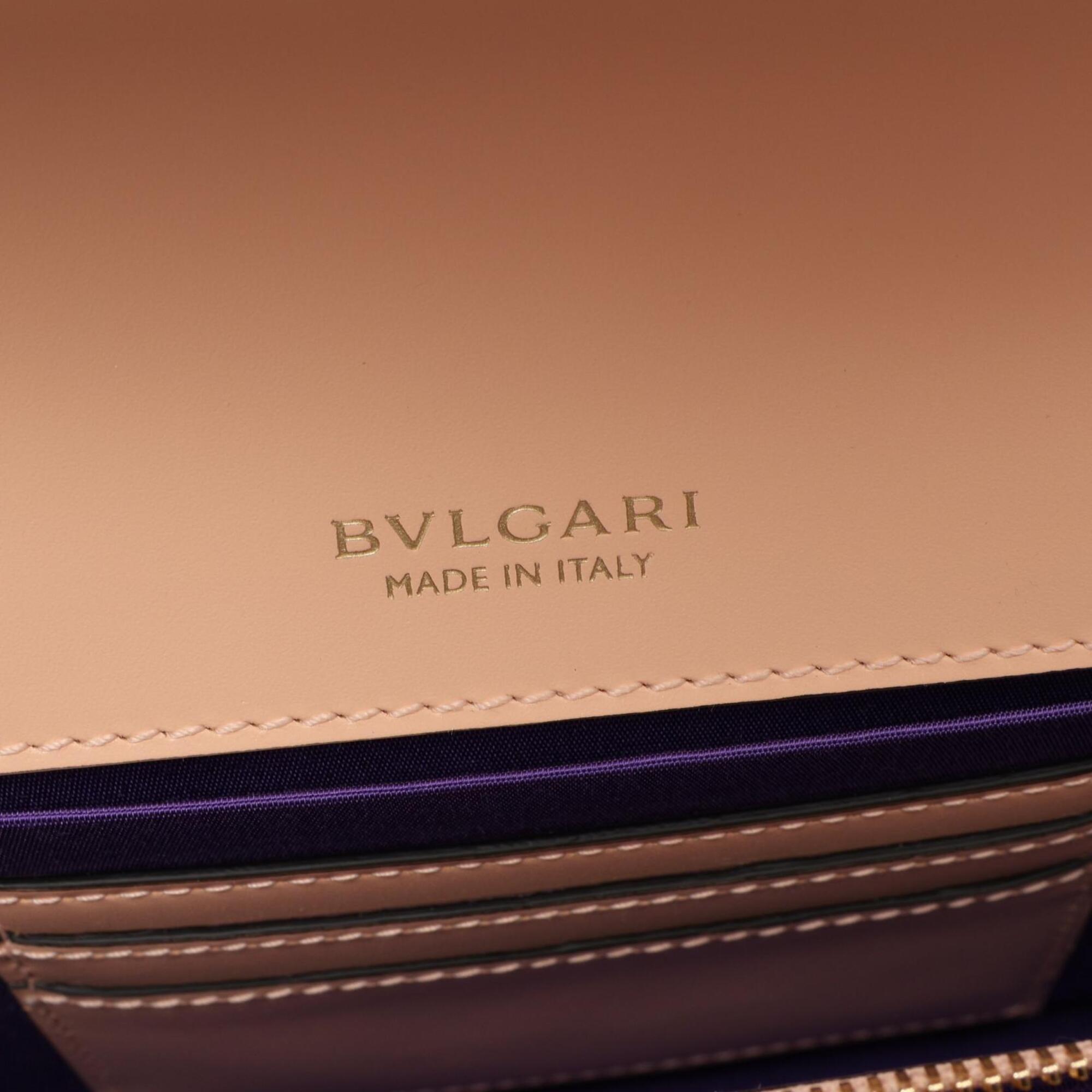 Bvlgari Beige Leather Handbag Shoulder Bag (Pre-Owned)