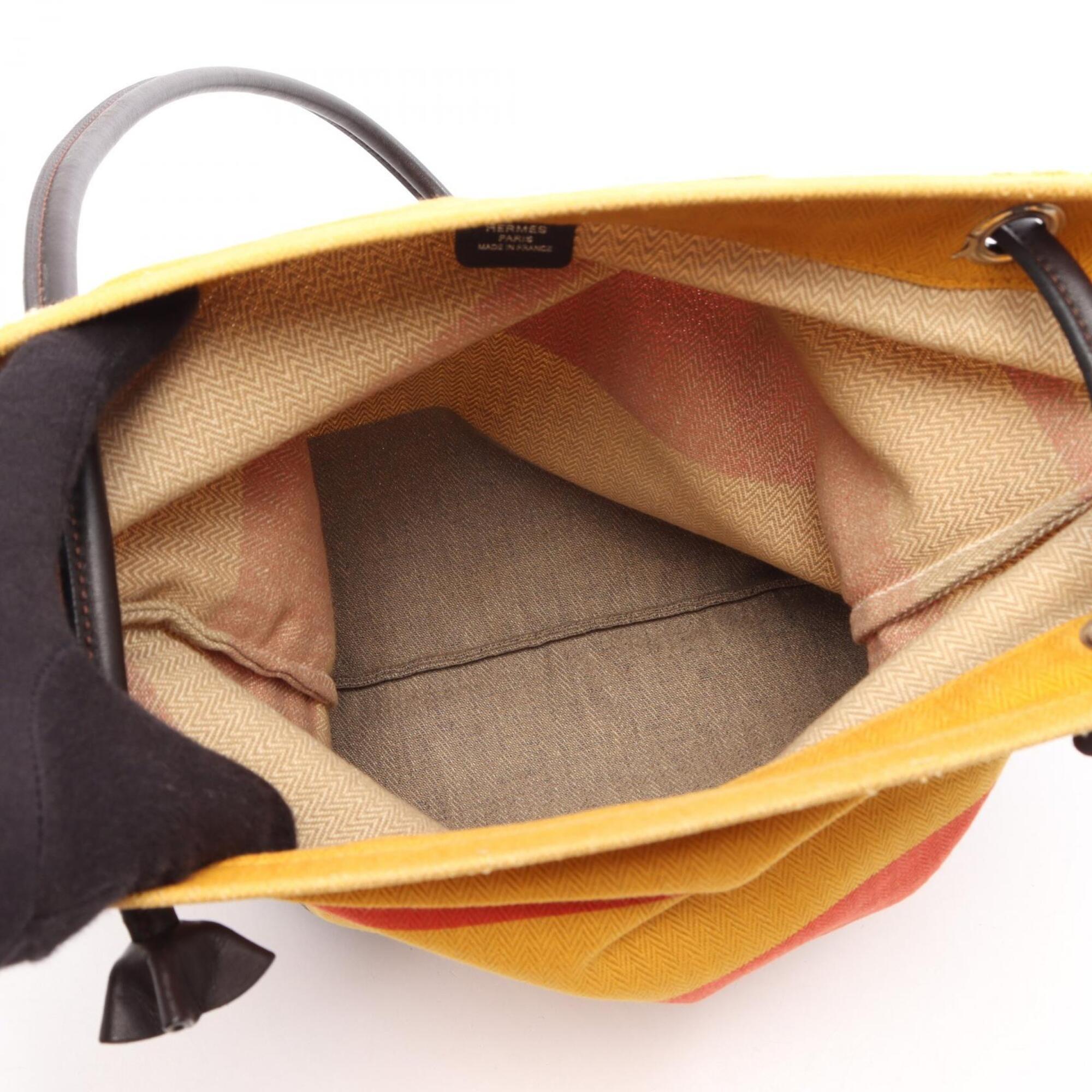 Hermes Ebene Multi-Color Rocabar Toile Chevron Swift Leather Handbag Shoulder Bag (Pre-Owned)