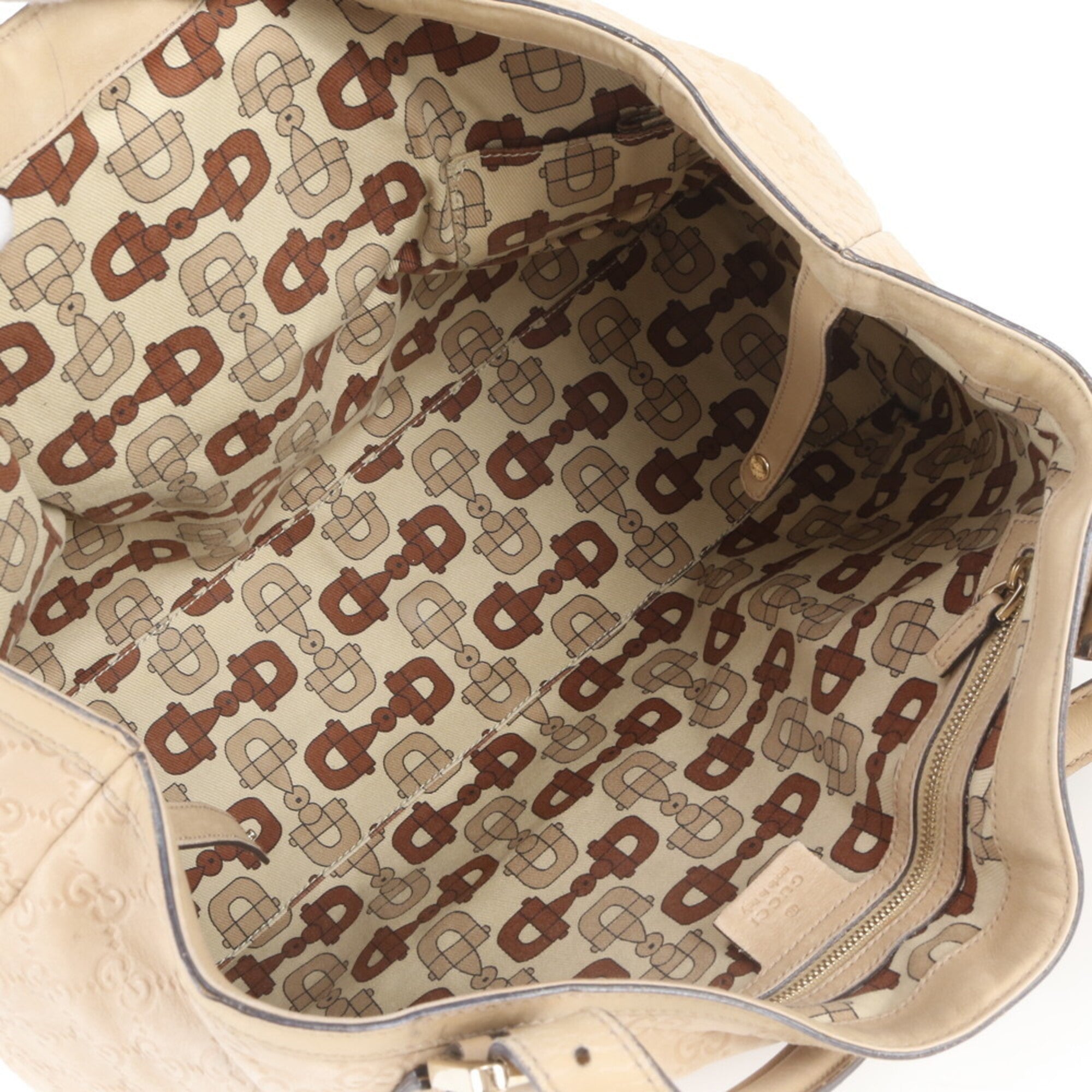 Gucci Brown Leather Handbag Shoulder Bag Tote Bag (Pre-Owned)