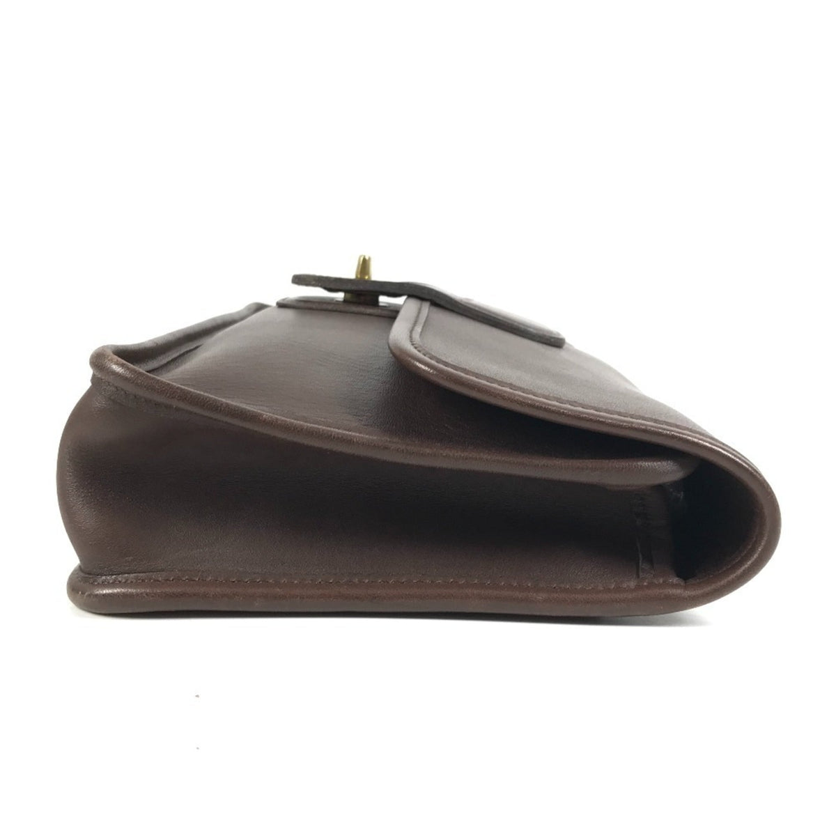Coach Brown Leather Clutch Bag (Pre-Owned)