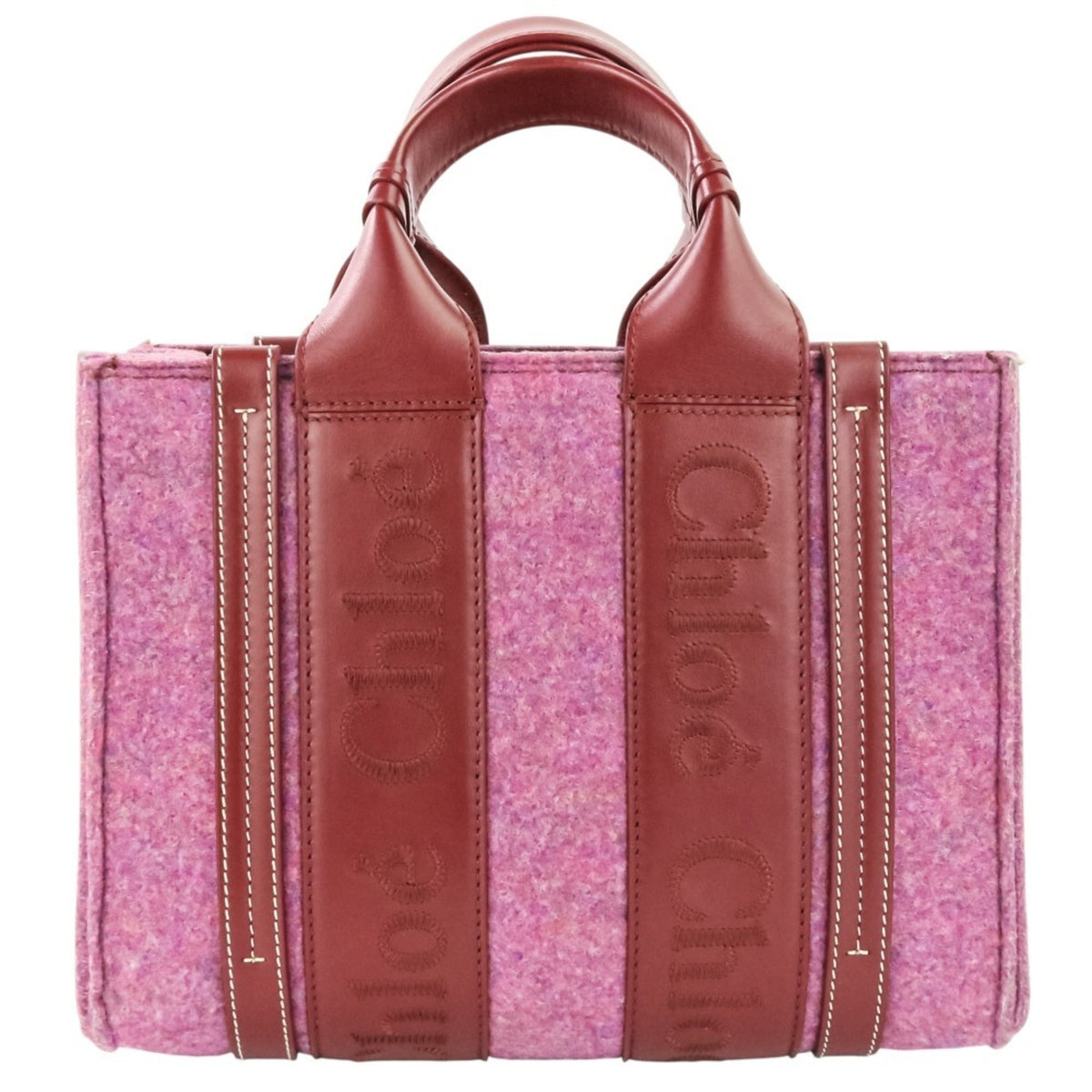 Chloé Red Color Felt Shoulder Bag (Pre-Owned)