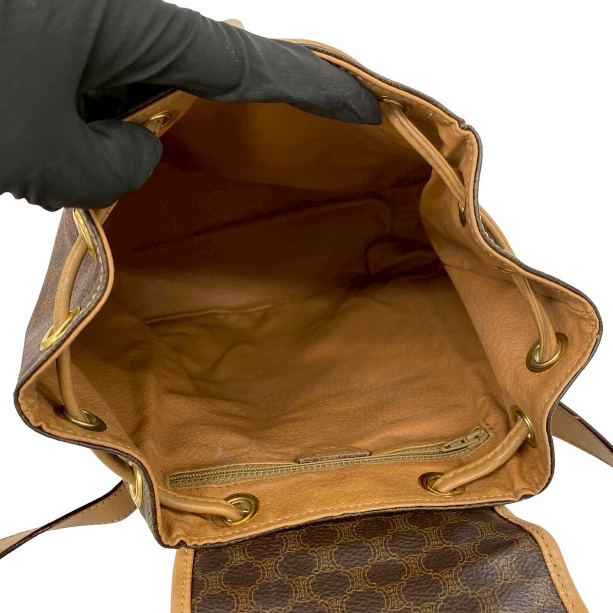 Celine Brown Leather Pvc Backpack (Pre-Owned)