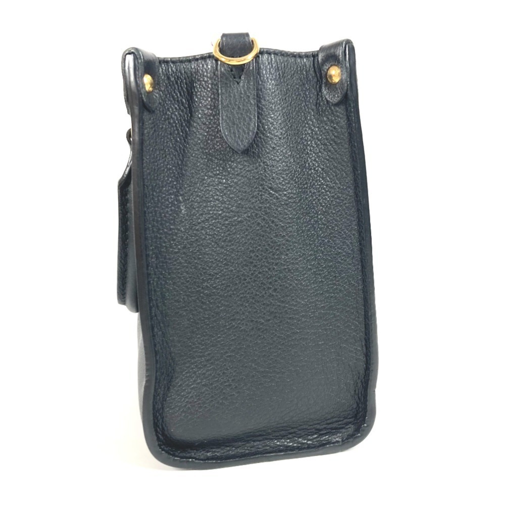 Louis Vuitton Black Noir Leather Handbag Shoulder Bag Tote Bag (Pre-Owned)