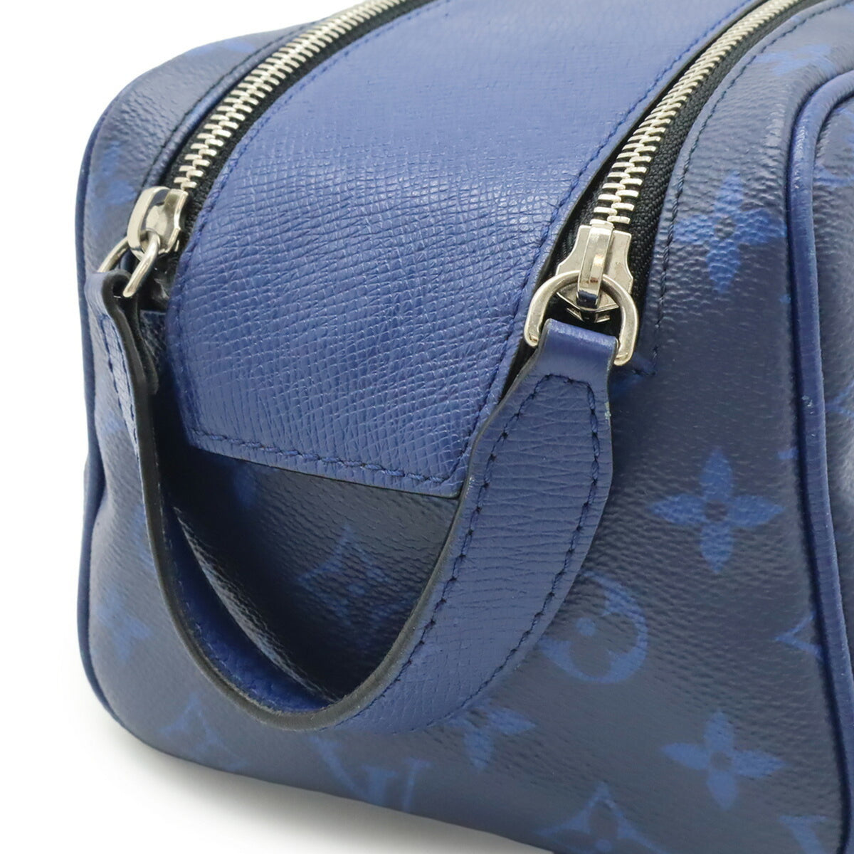 Louis Vuitton Cobalt Monogram Monogram Canvas Taiga Leather Leather Clutch Bag Handbag (Pre-Owned)
