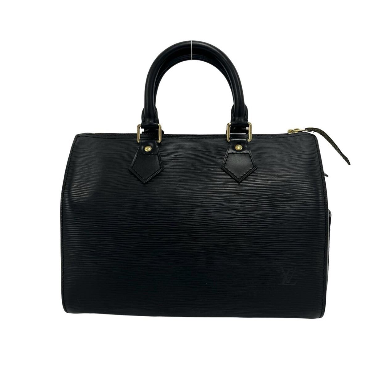 Louis Vuitton Black Leather Boston Bag Handbag (Pre-Owned)
