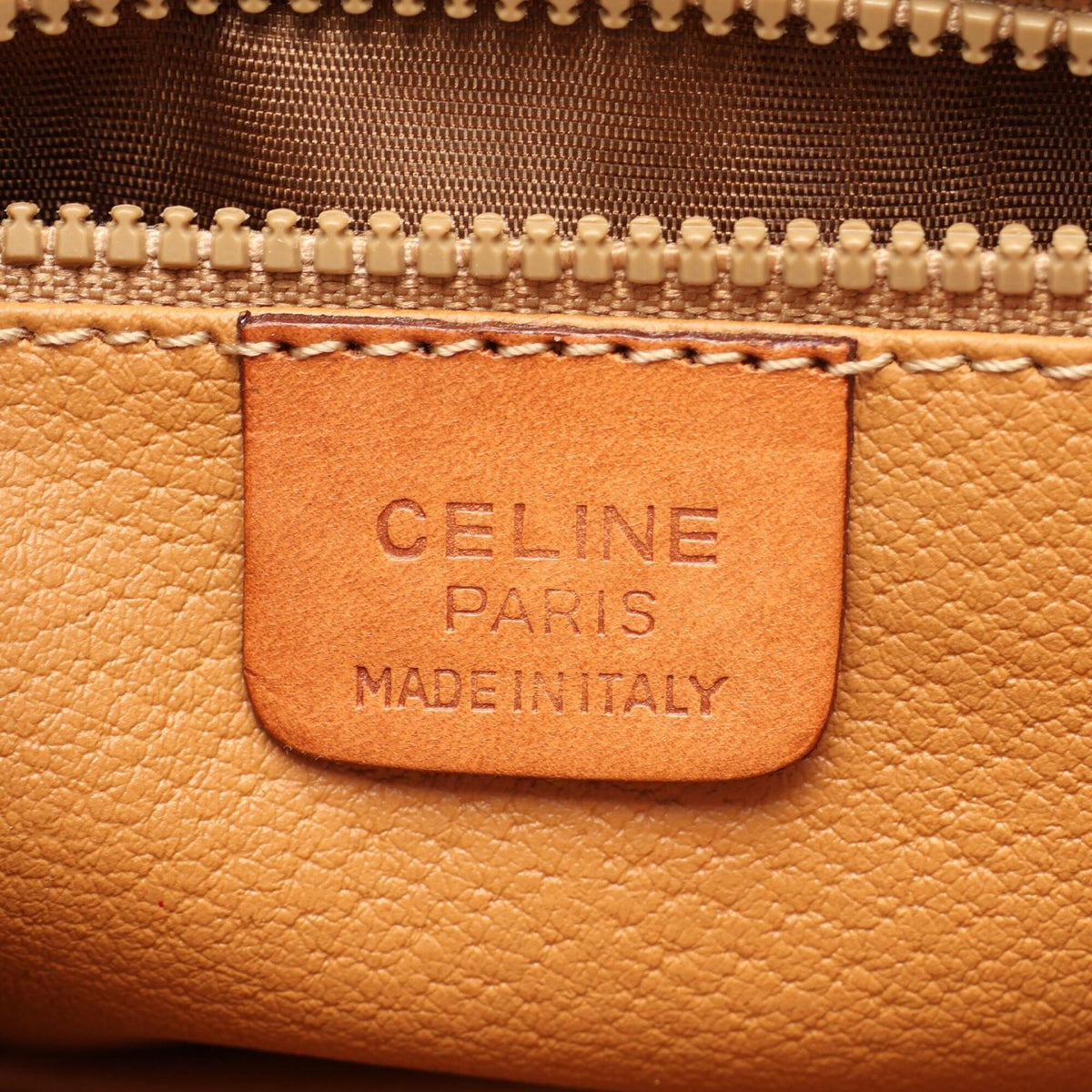 Celine Brown Coated Canvas Leather Handbag Shoulder Bag (Pre-Owned)