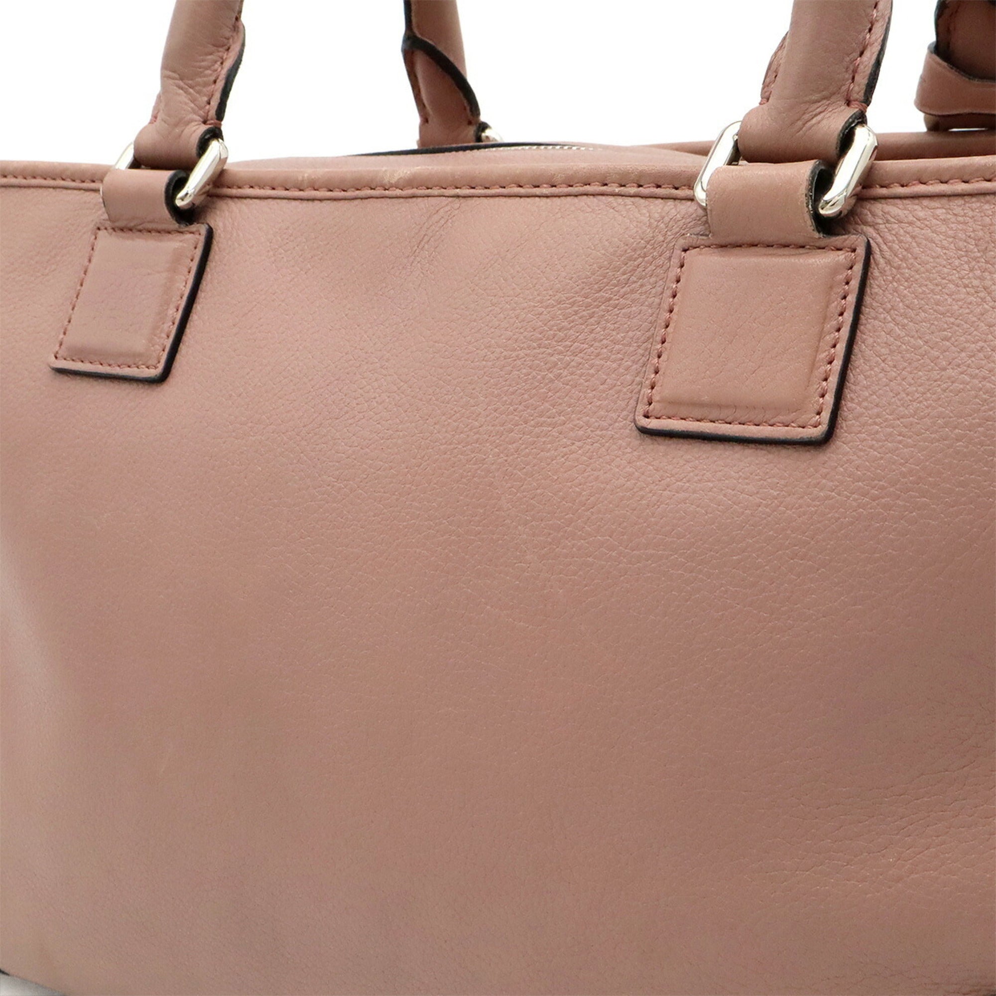 Loewe Pink Leather Boston Bag Handbag (Pre-Owned)