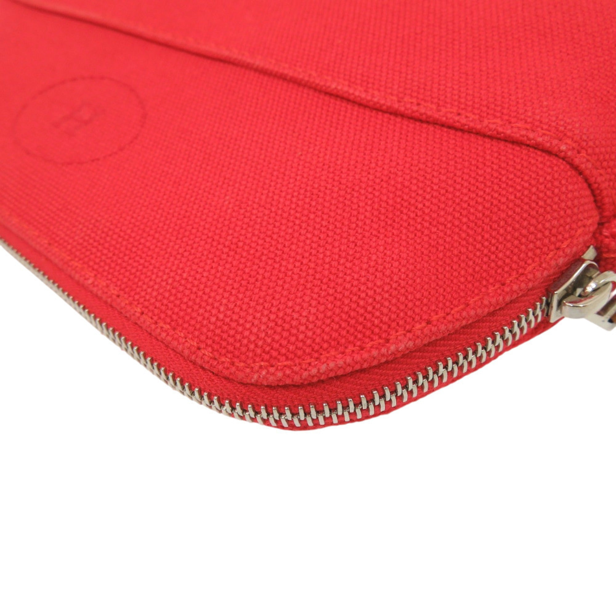 Hermes Brown Red Color Cotton Handbag Pouch (Pre-Owned)