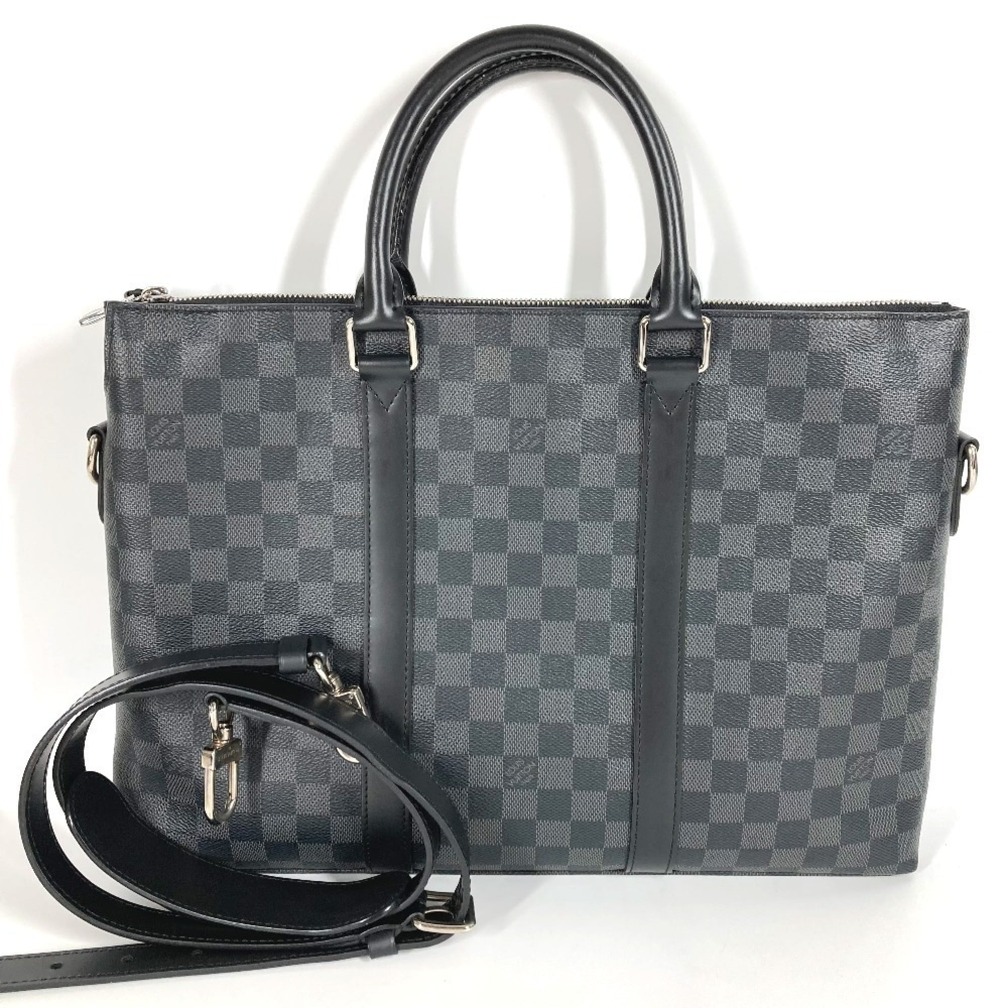 Louis Vuitton Black Damier Graphite Briefcase Handbag Shoulder Bag (Pre-Owned)