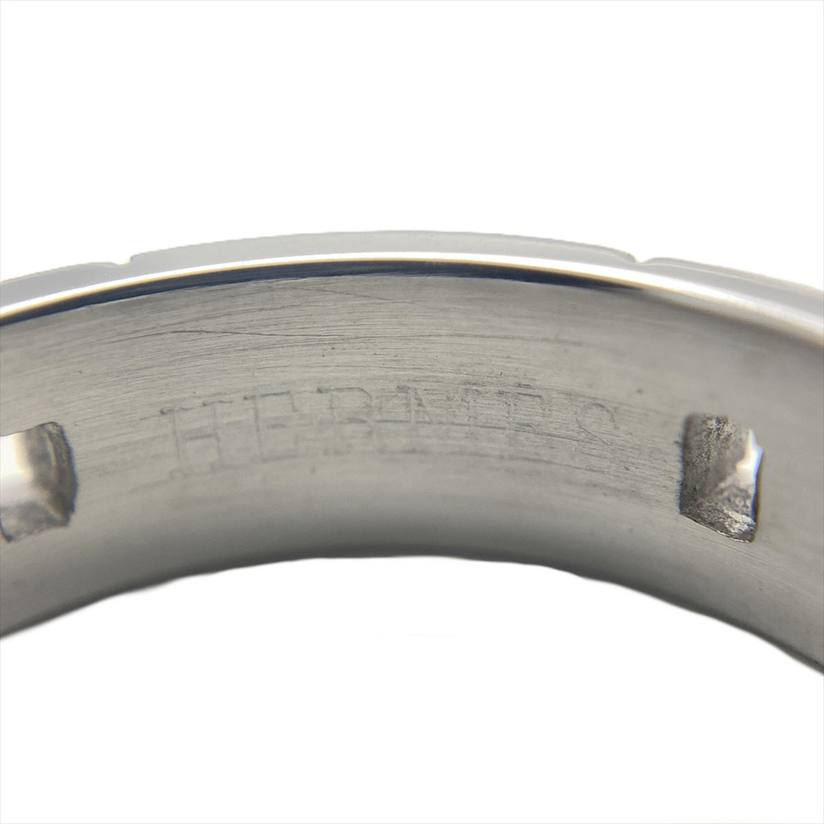 Hermes White Gold White Gold (18K) Band Ring (Pre-Owned)