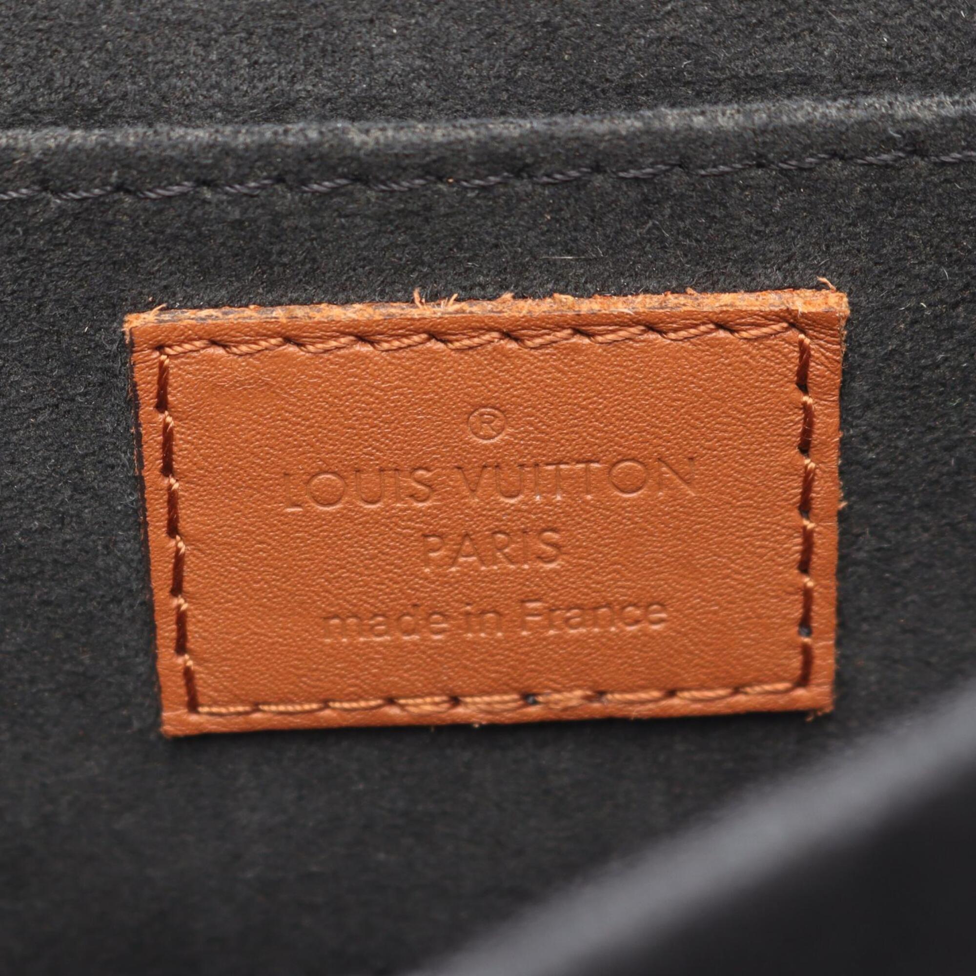 Louis Vuitton Beige Brown Coated Canvas Leather Handbag Shoulder Bag (Pre-Owned)