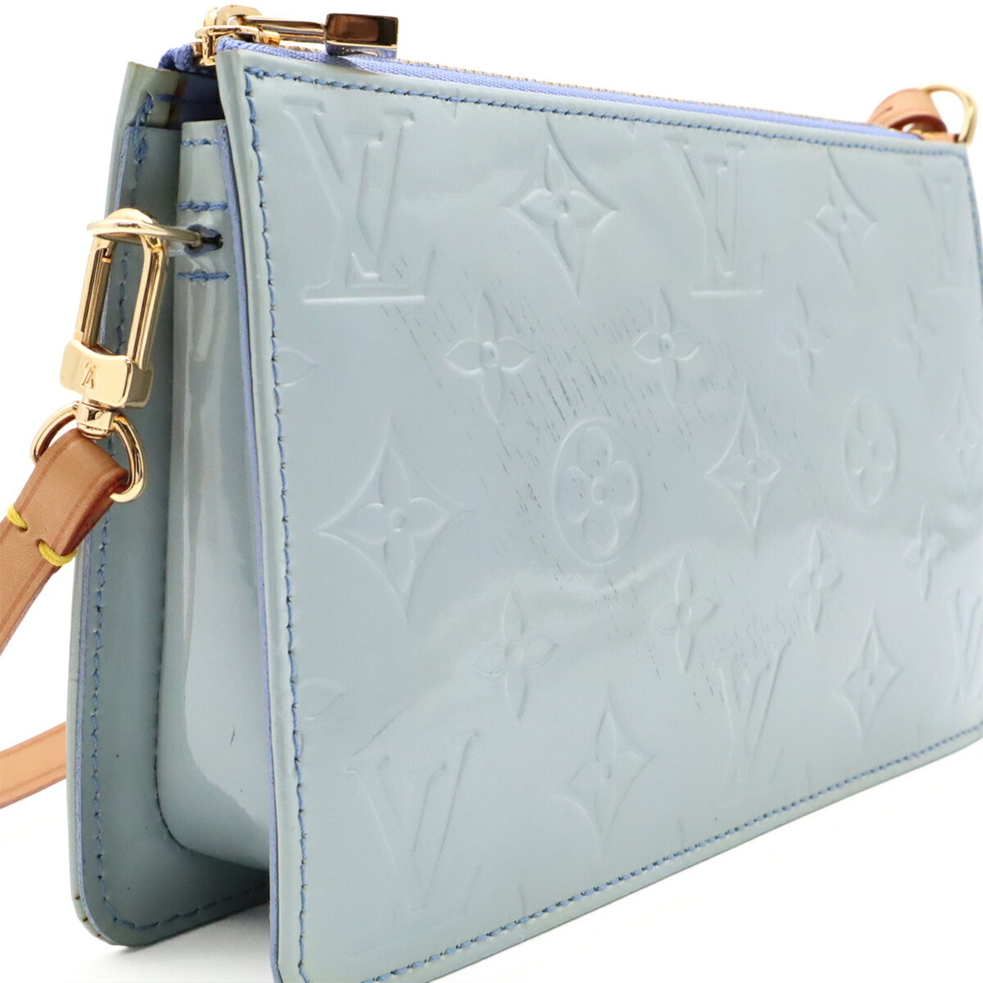 Louis Vuitton Blue Lavande (Lavender) Monogram Vernis Handbag Pouch (Pre-Owned)