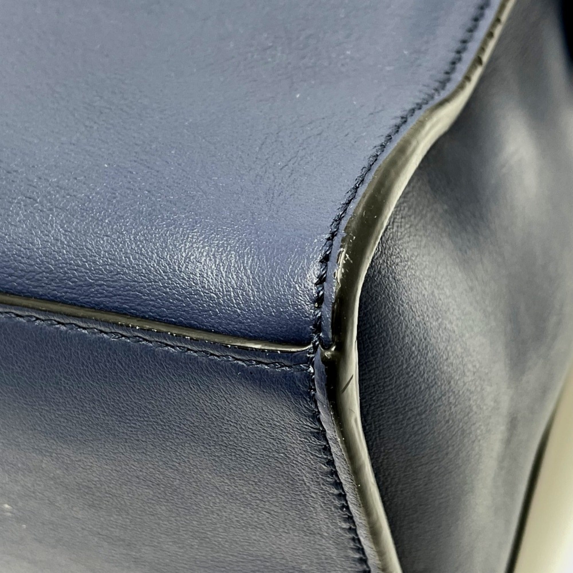 Fendi Navy Leather Briefcase (Pre-Owned)