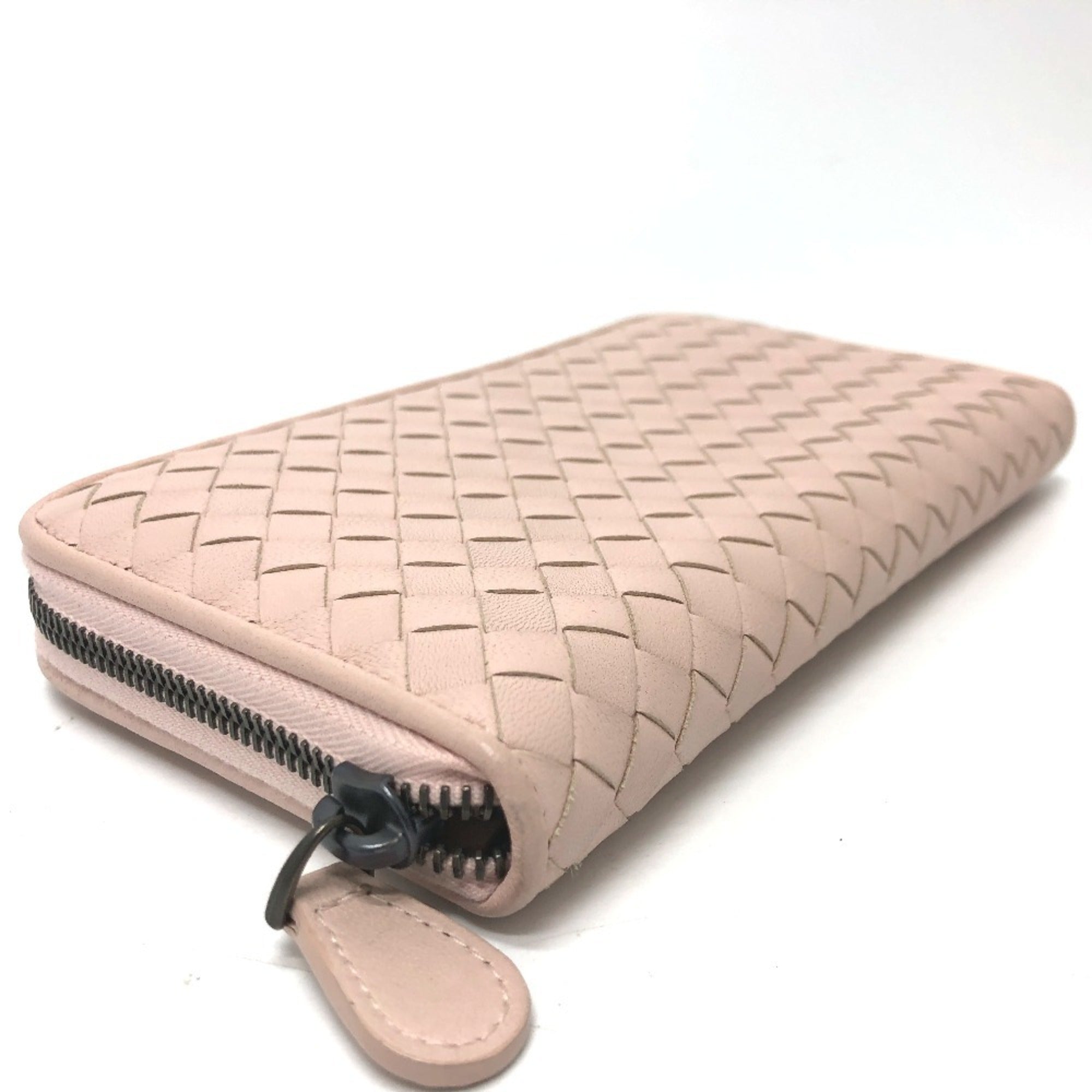 Bottega Veneta Pink Intrecciato Long Wallet (Bi-Fold) (Pre-Owned)