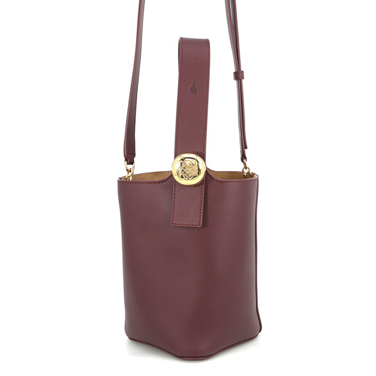 Loewe Bordeaux Leather Handbag Shoulder Bag (Pre-Owned)
