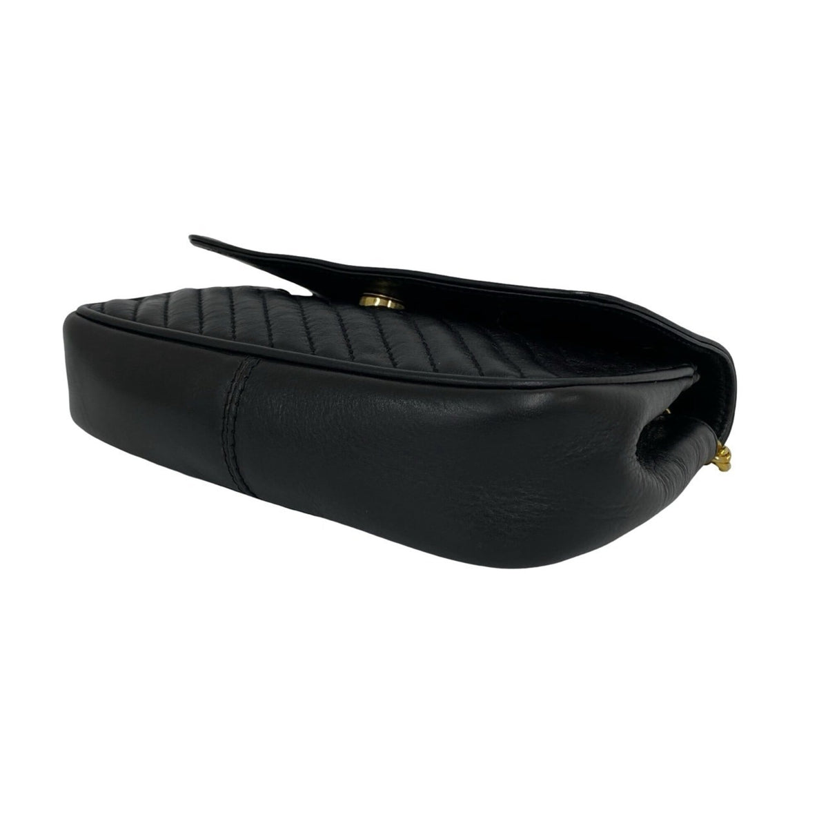 Celine Black Leather Pochette Shoulder Bag (Pre-Owned)