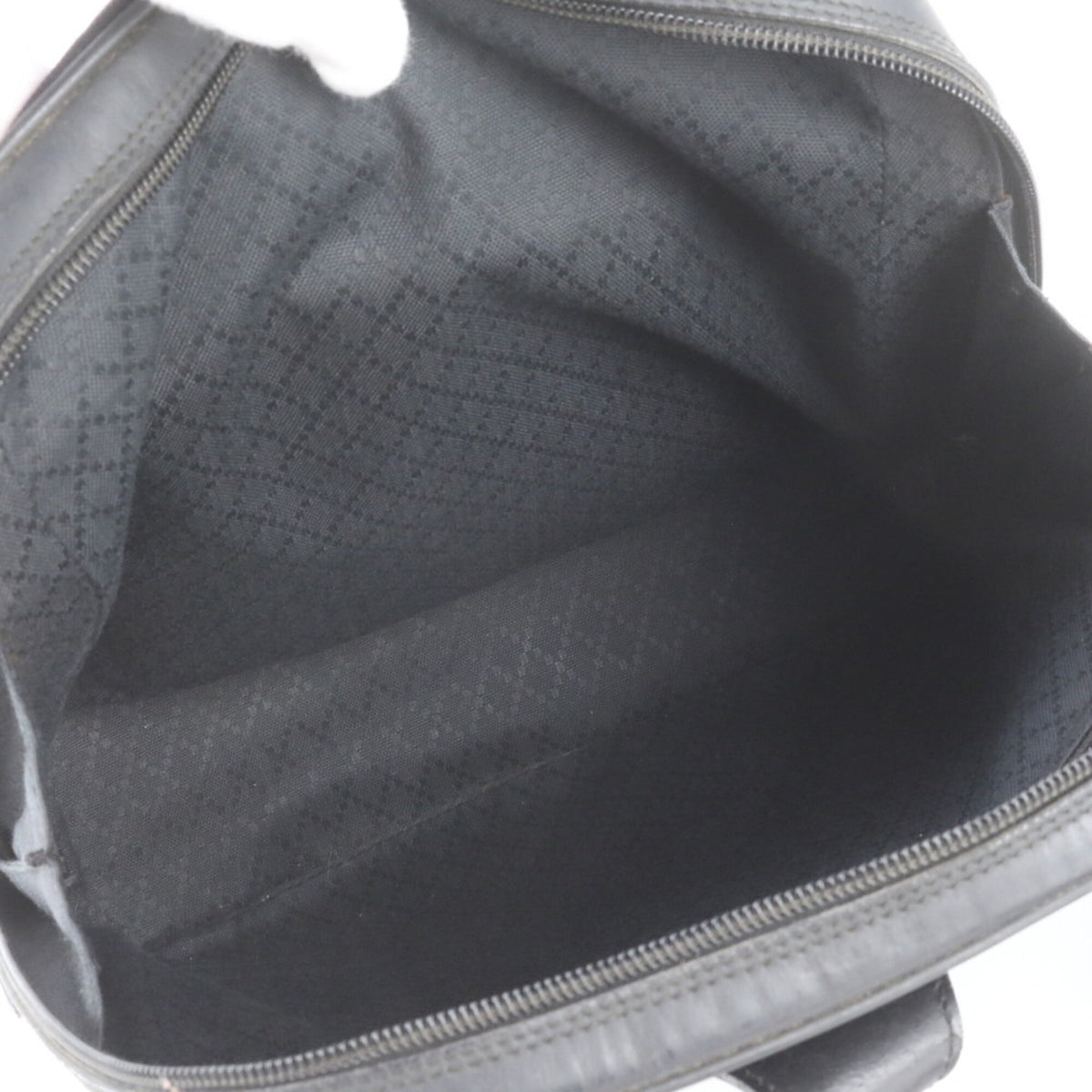 Gucci Black Leather Canvas Backpack (Pre-Owned)