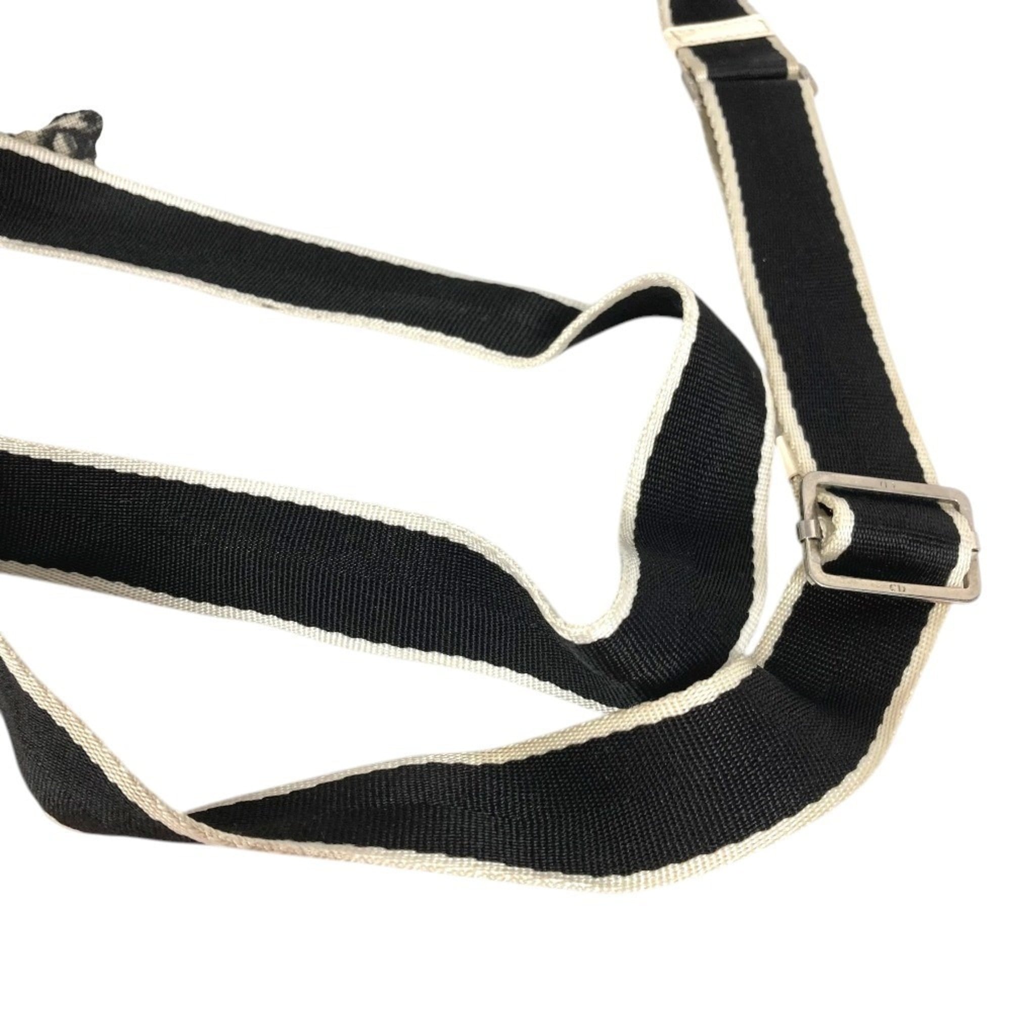 Christian Dior Black White Trotter Pochette Shoulder Bag (Pre-Owned)