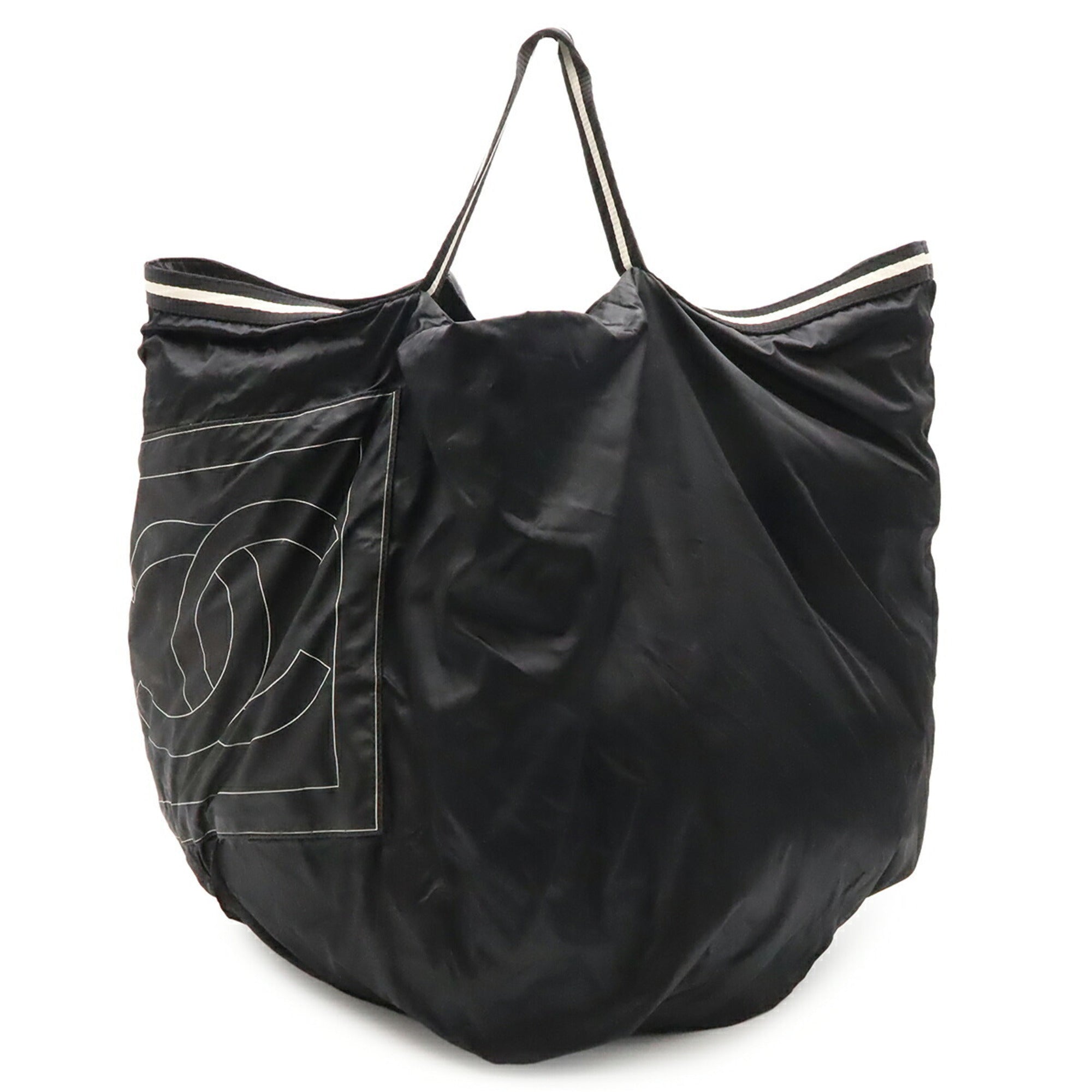 Chanel Sport Black Nylon Handbag Tote Bag (Pre-Owned)
