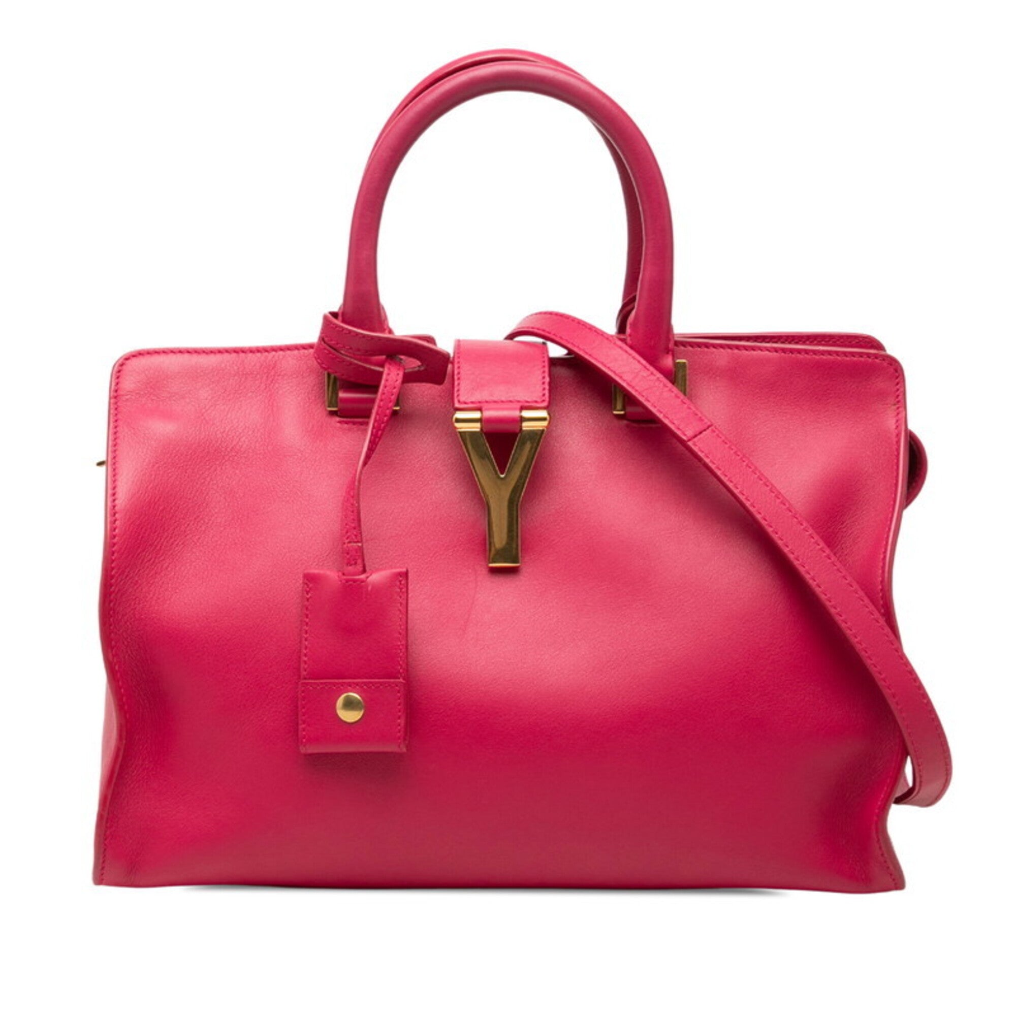 Saint Laurent Pink Leather Handbag Shoulder Bag (Pre-Owned)