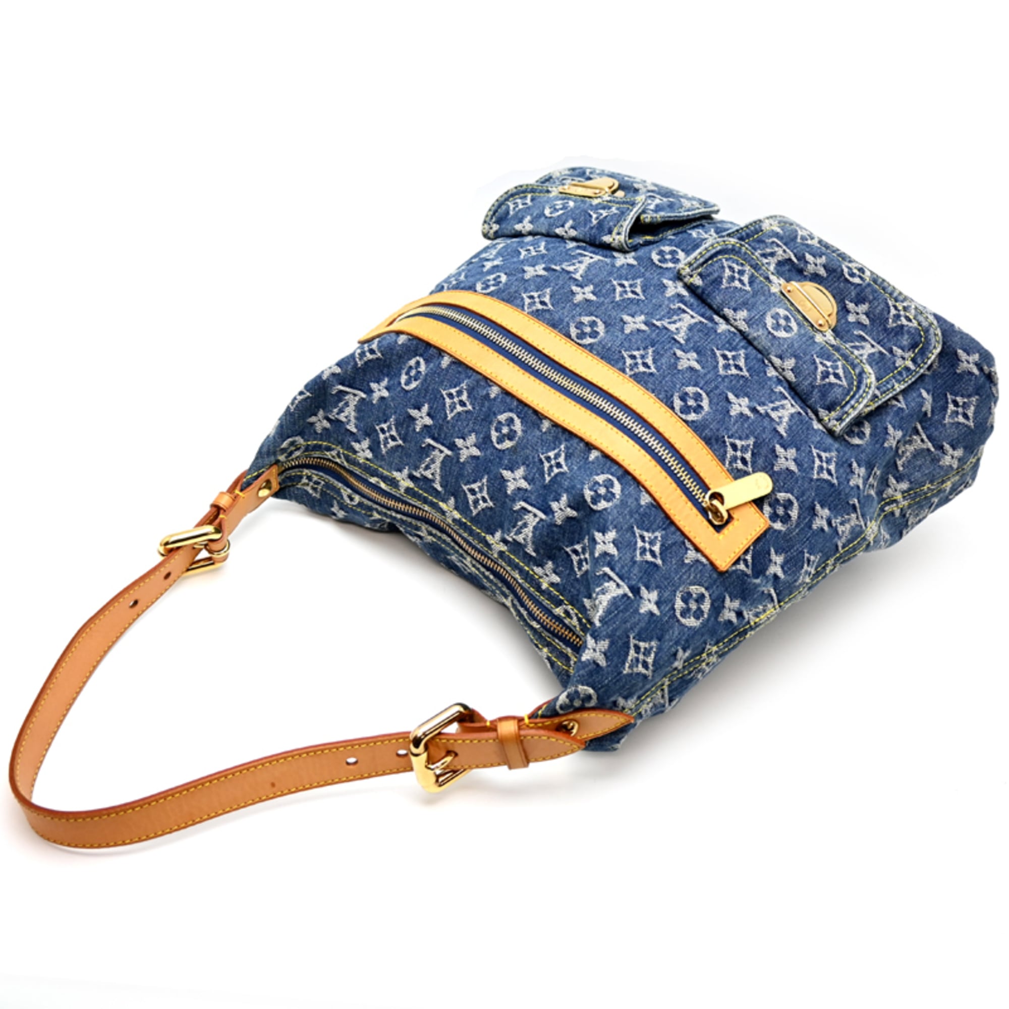 Louis Vuitton Blue Monogram Denim Shoulder Bag (Pre-Owned)
