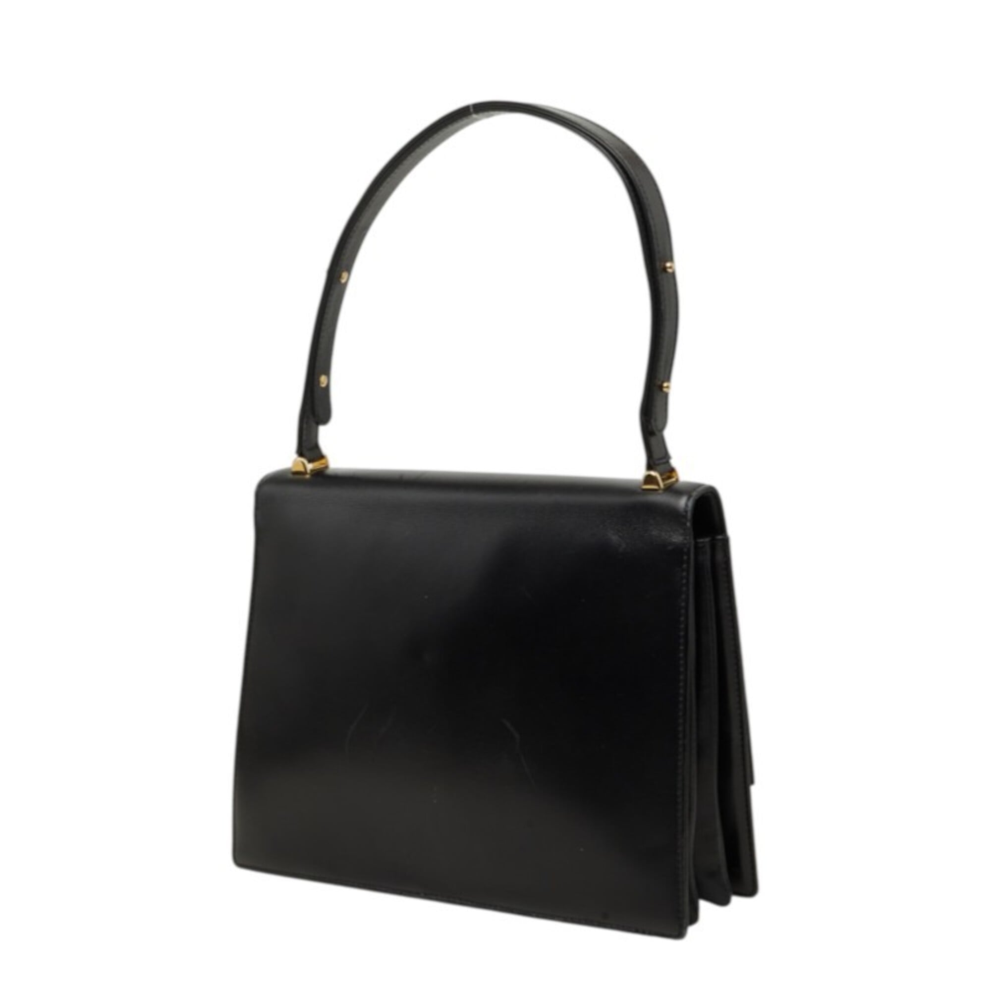 Louis Vuitton Black Noir Leather Handbag Shoulder Bag (Pre-Owned)