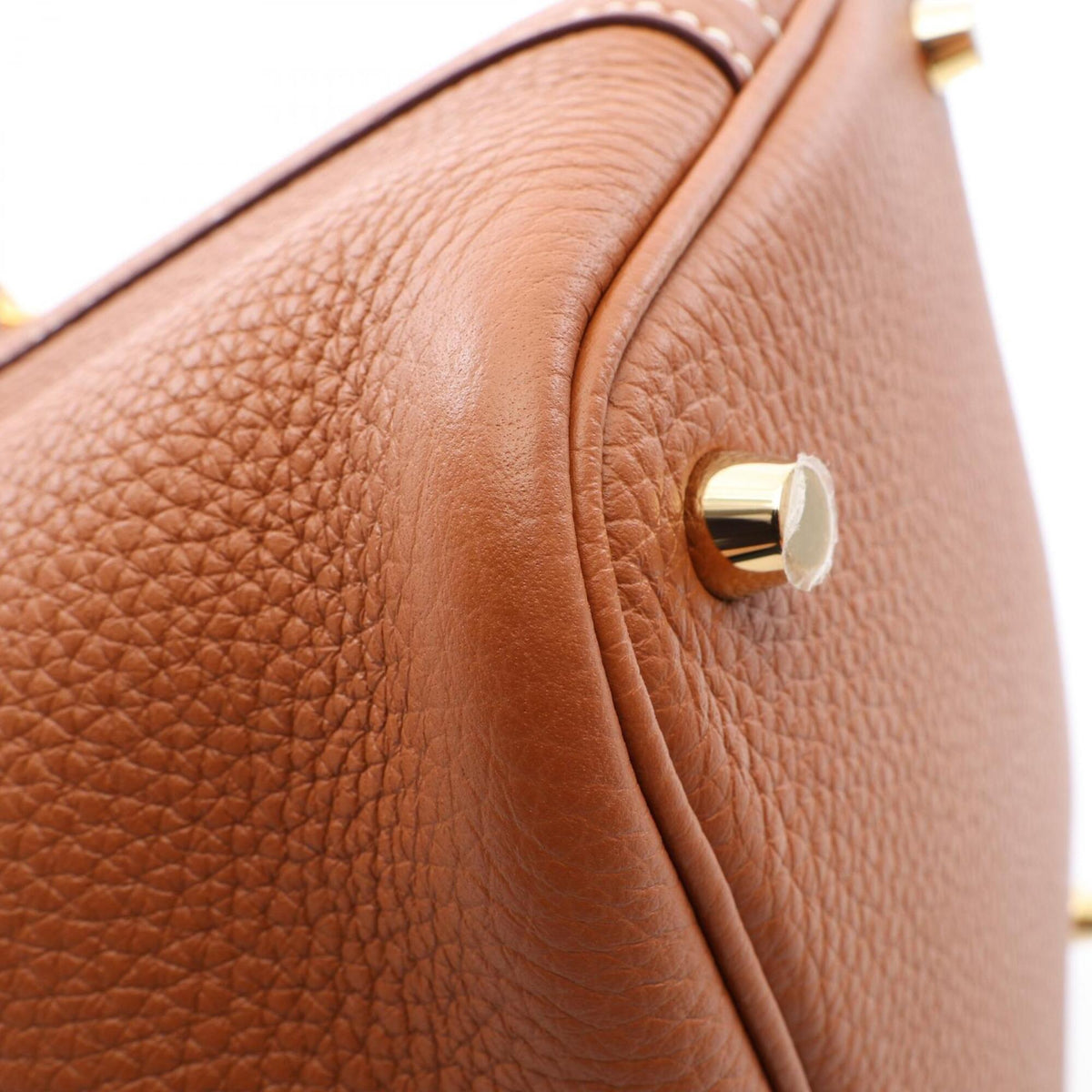 Hermes Brown Gold Brown Taurillon Clemence Leather Handbag (Pre-Owned)