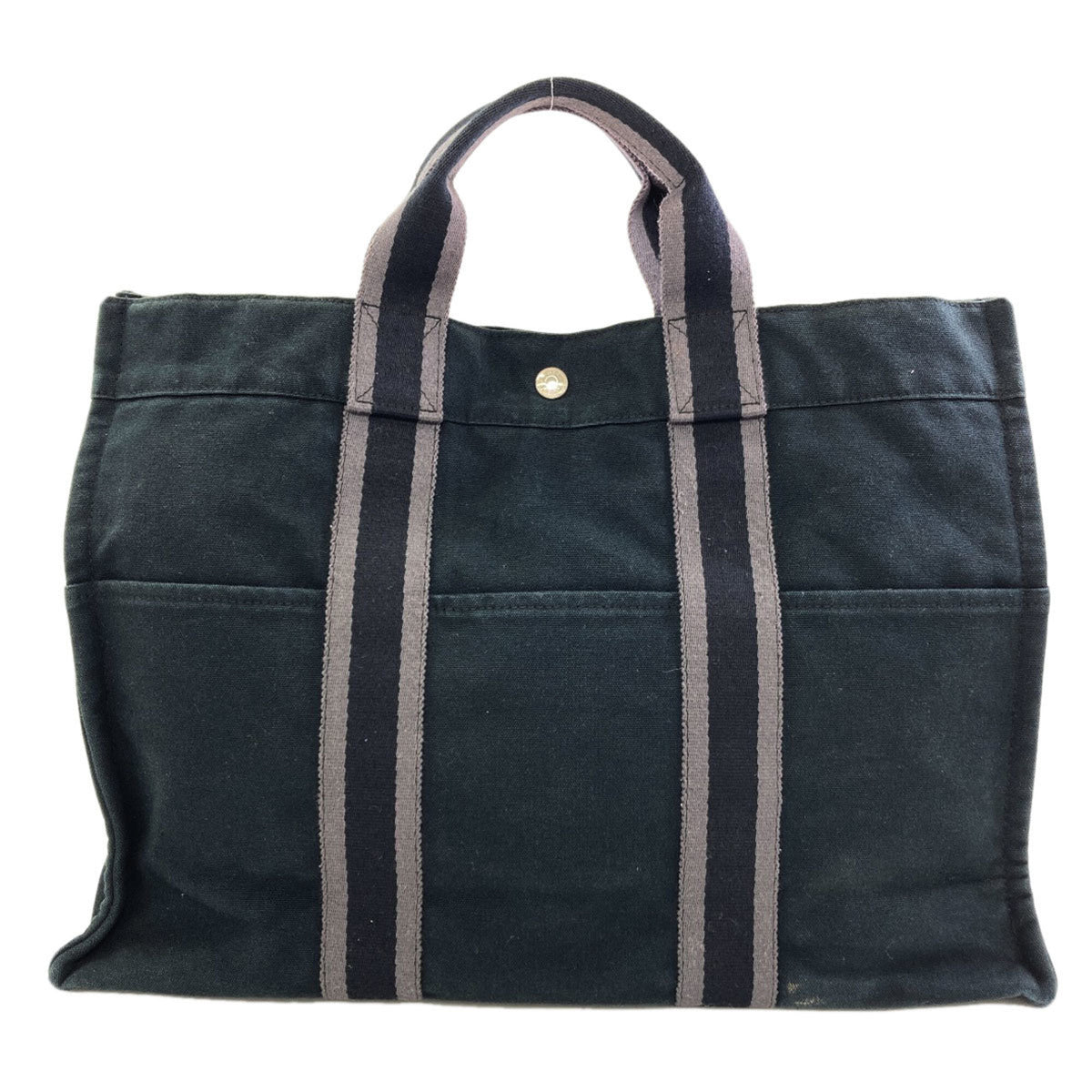 Hermes Black Canvas Handbag (Pre-Owned)
