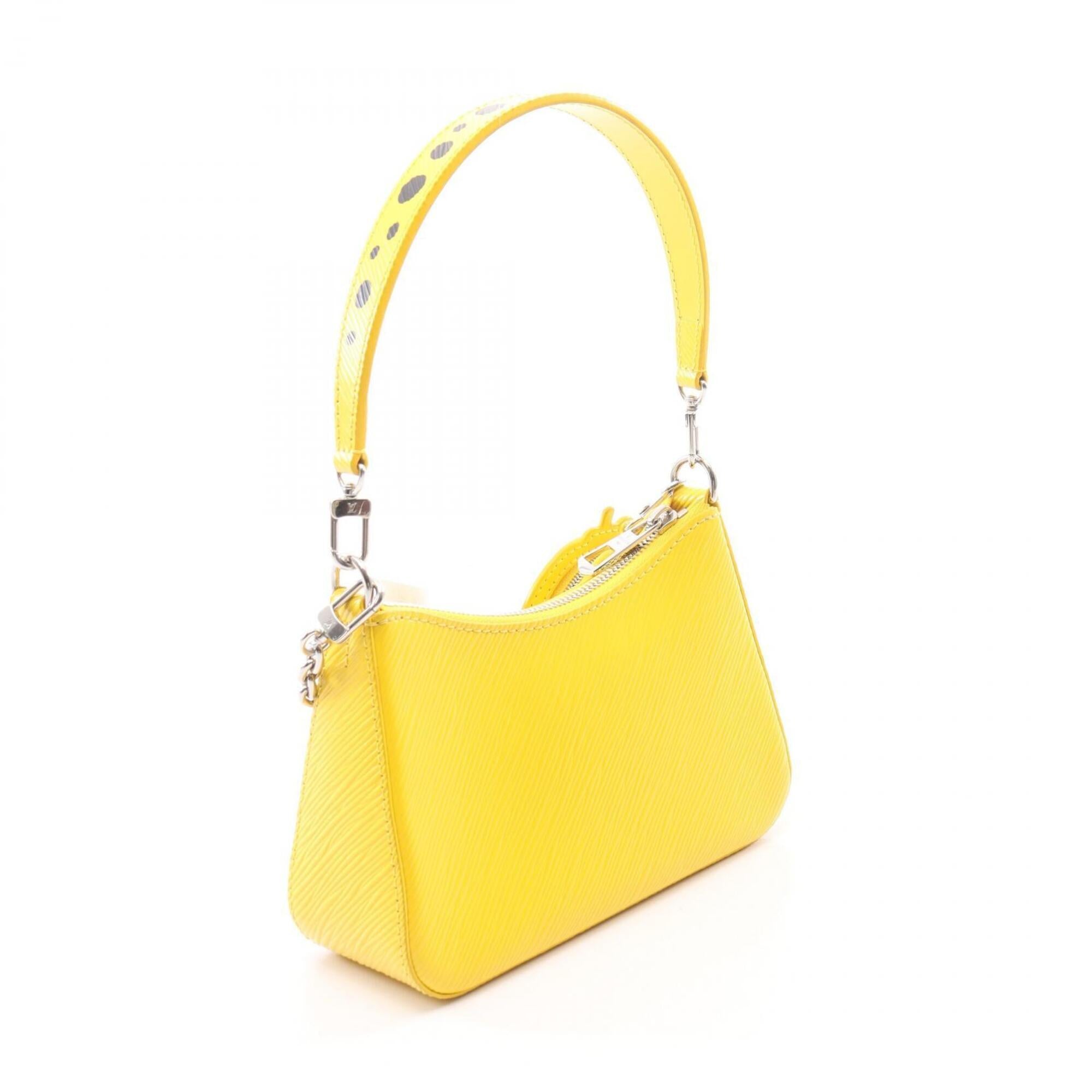 Louis Vuitton Black Yellow Leather Handbag (Pre-Owned)