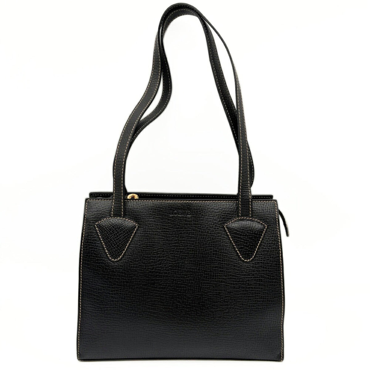 Loewe Barcelona Black Leather Shoulder Bag (Pre-Owned)