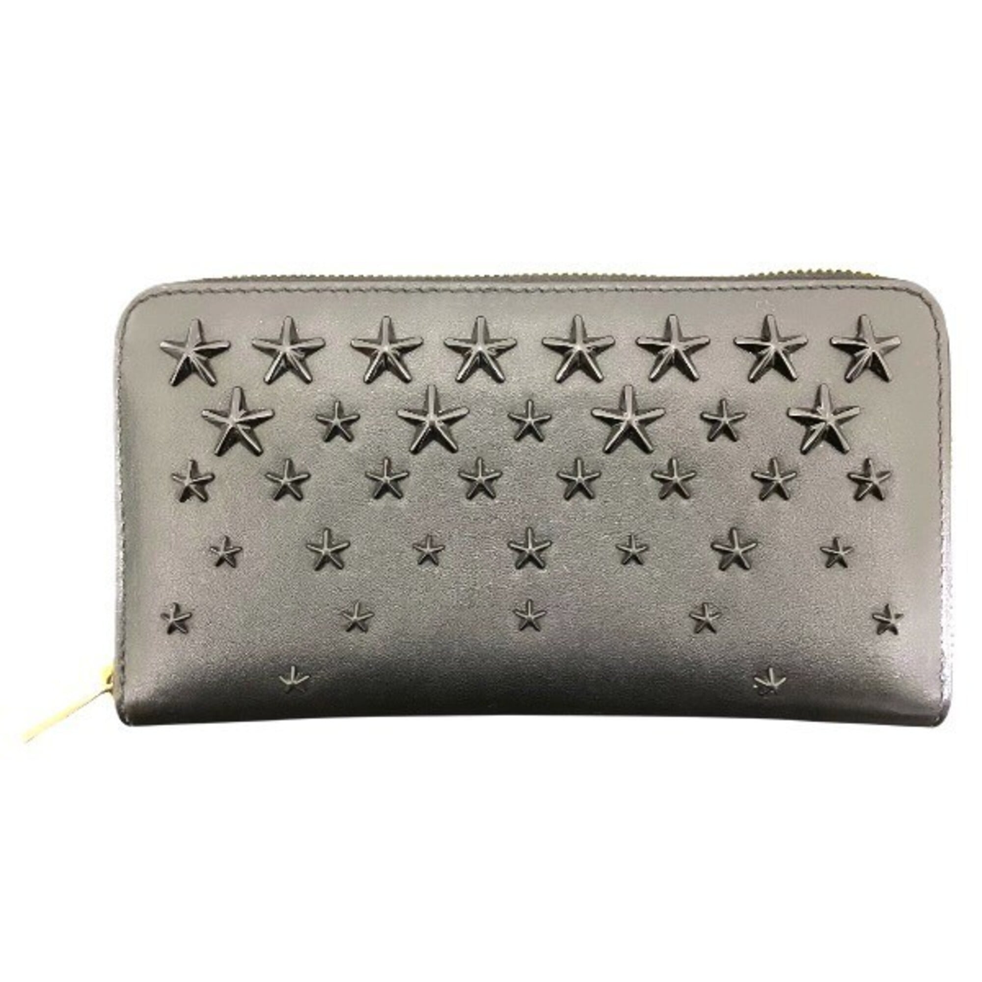 Jimmy Choo Dark Gray Long Wallet (Bi-Fold) (Pre-Owned)