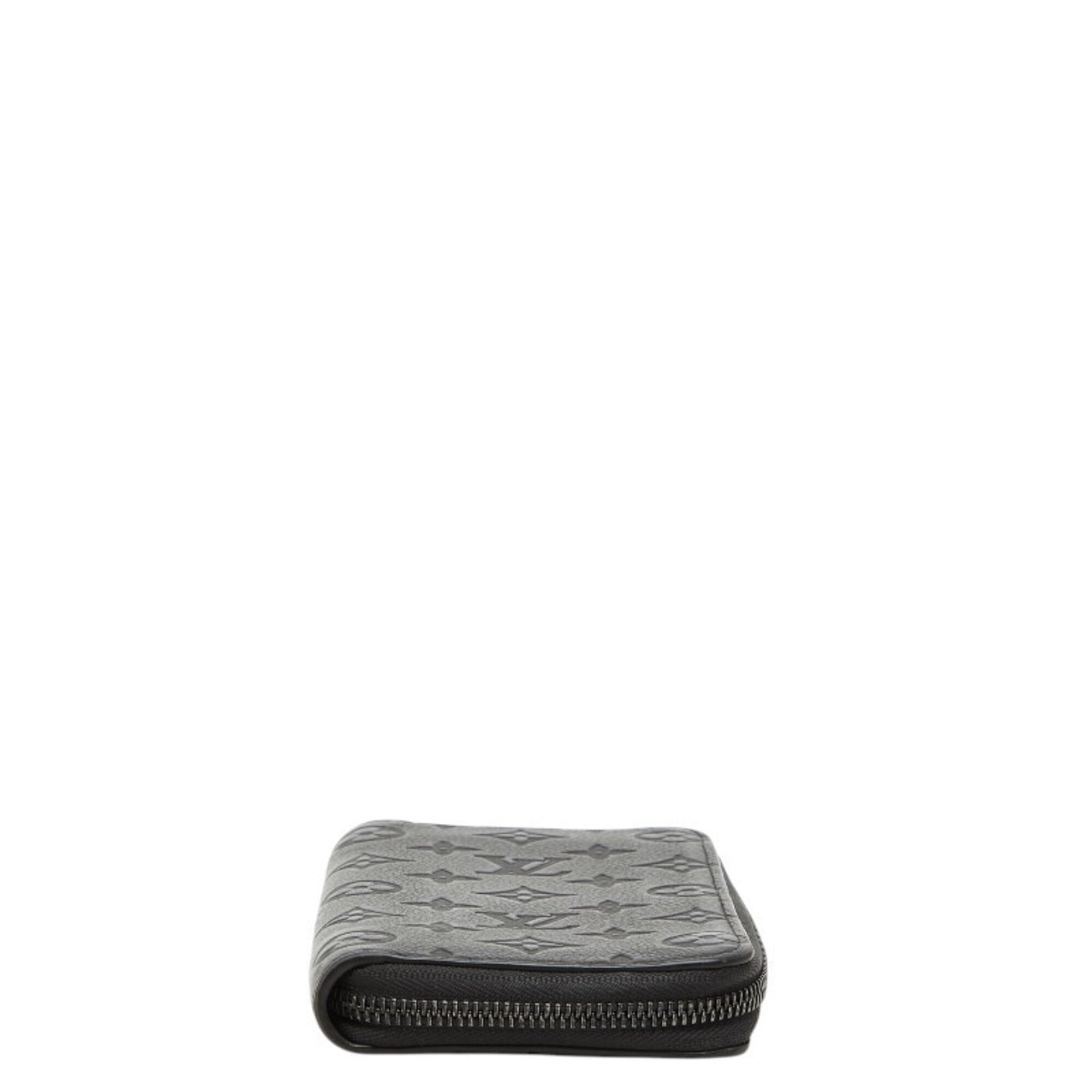 Louis Vuitton Black Leather Long Wallet (Bi-Fold) (Pre-Owned)