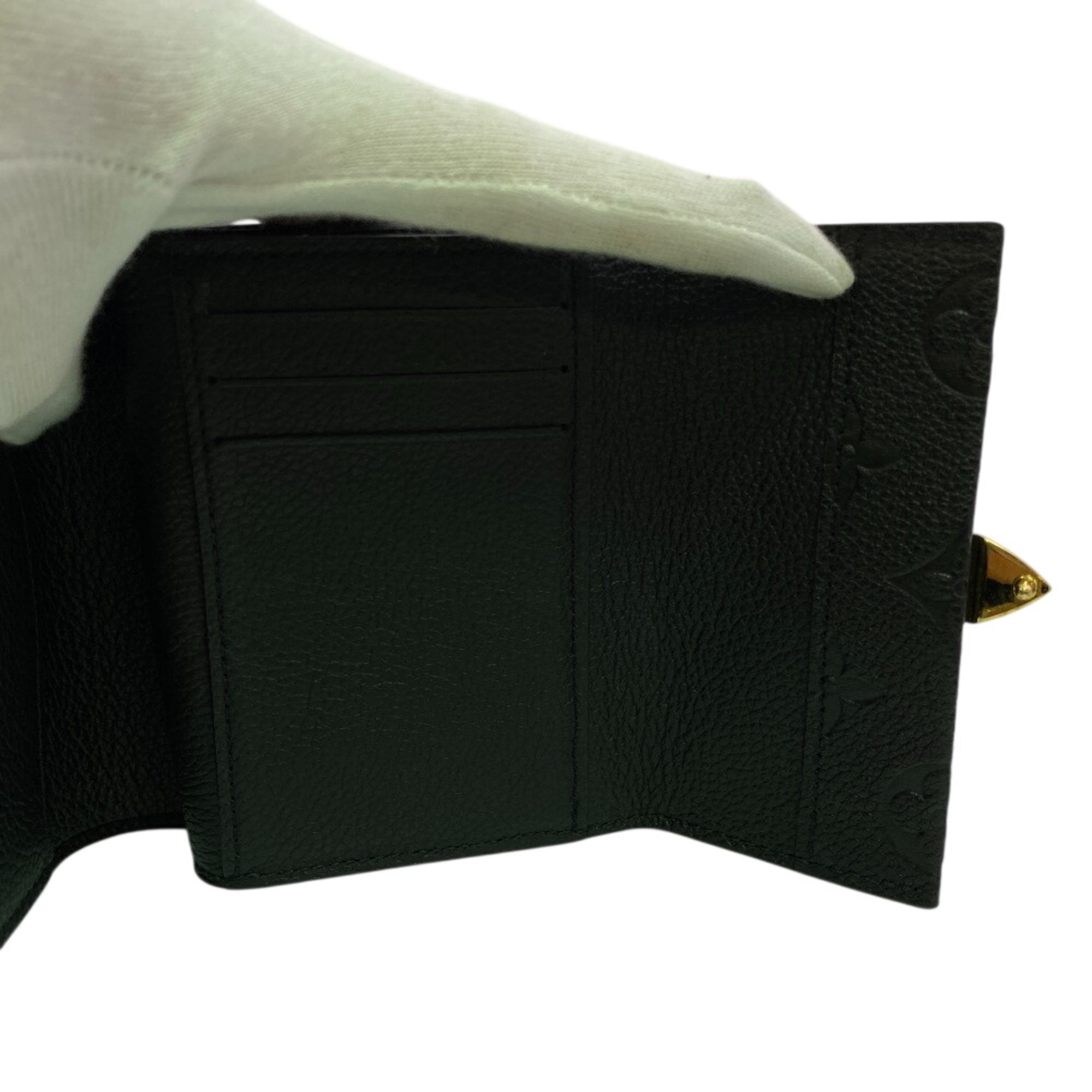 Louis Vuitton Black Monogram Empreinte Wallet (Tri-Fold) (Pre-Owned)