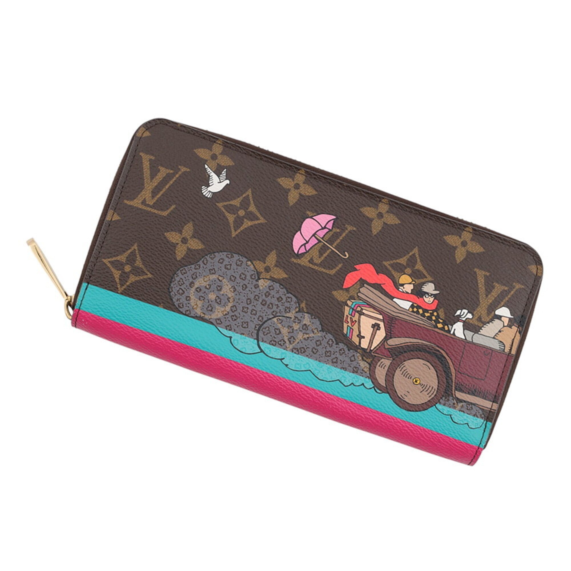 Louis Vuitton Monogram Pink Long Wallet (Bi-Fold) (Pre-Owned)