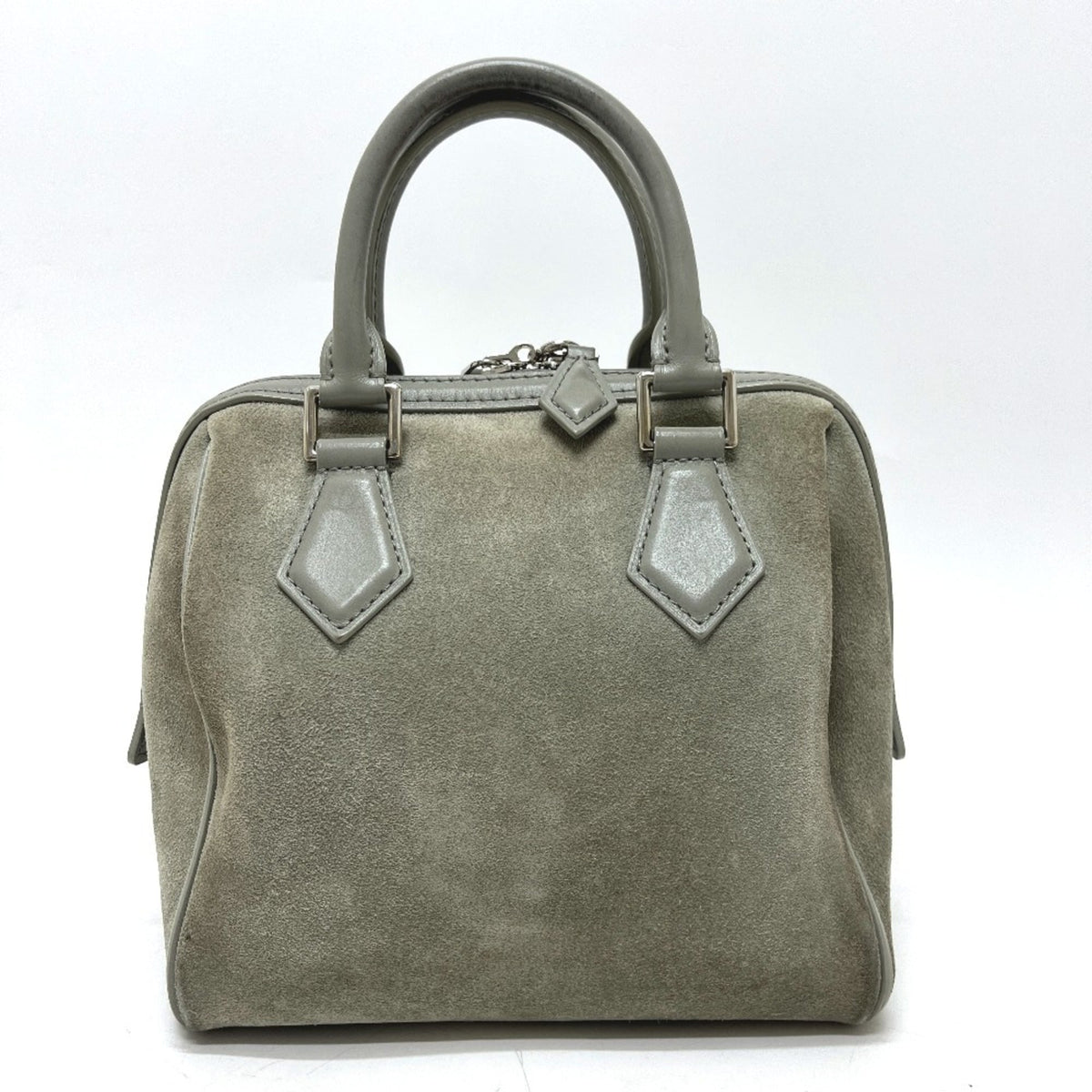 Louis Vuitton Gray Suede Handbag (Pre-Owned)