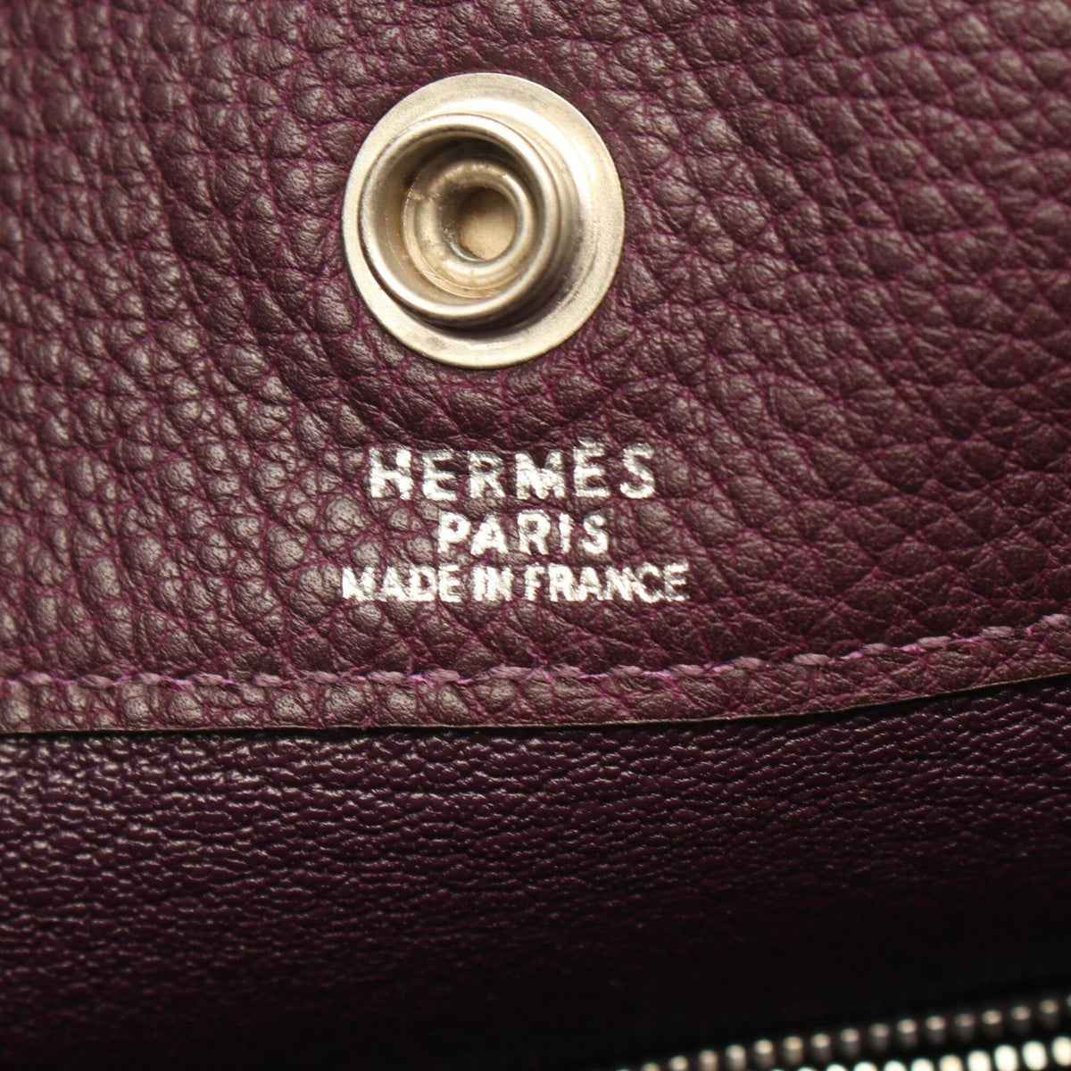 Hermes Purple Raisin Togo Leather Leather Handbag Tote Bag (Pre-Owned)