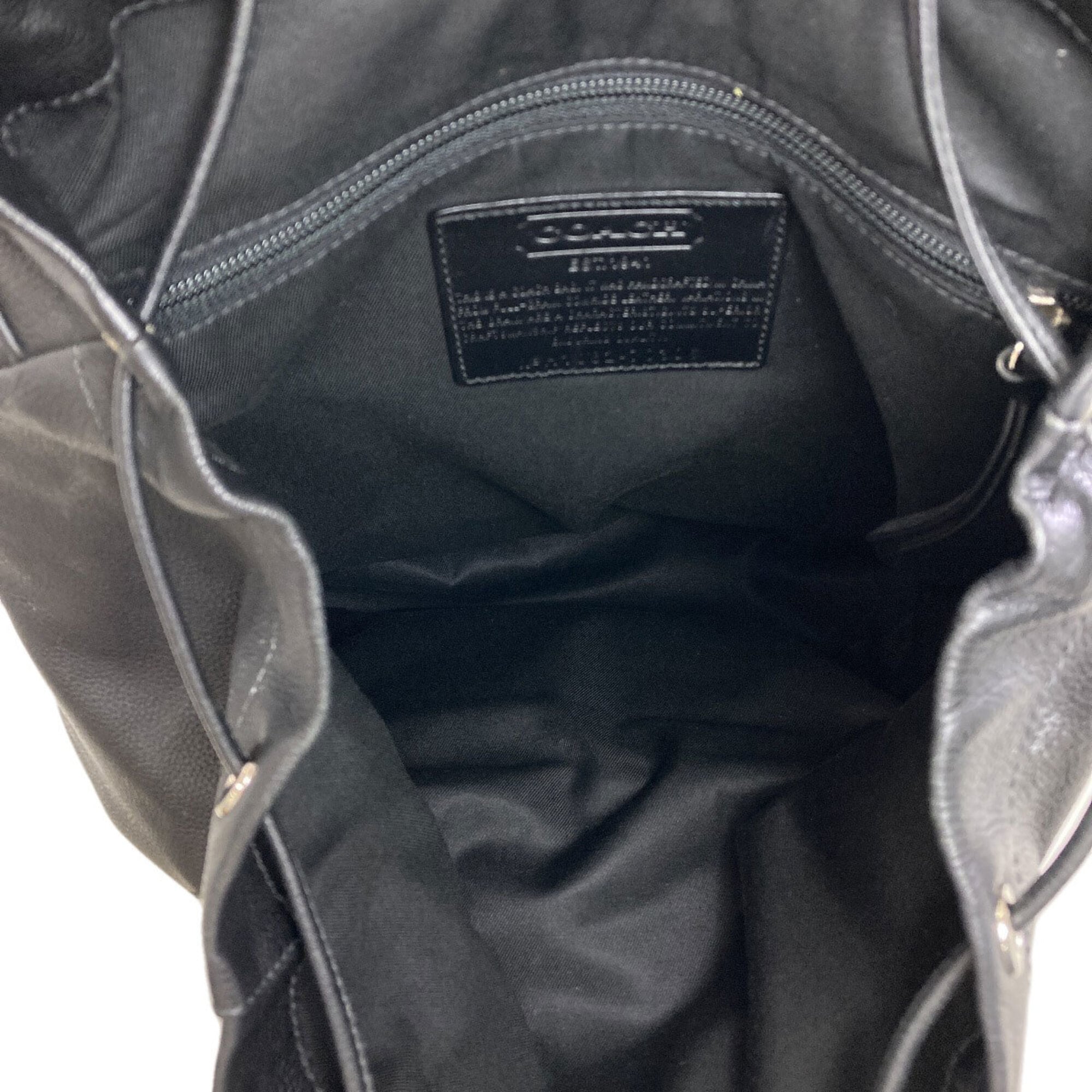 Coach Black Leather Backpack (Pre-Owned)