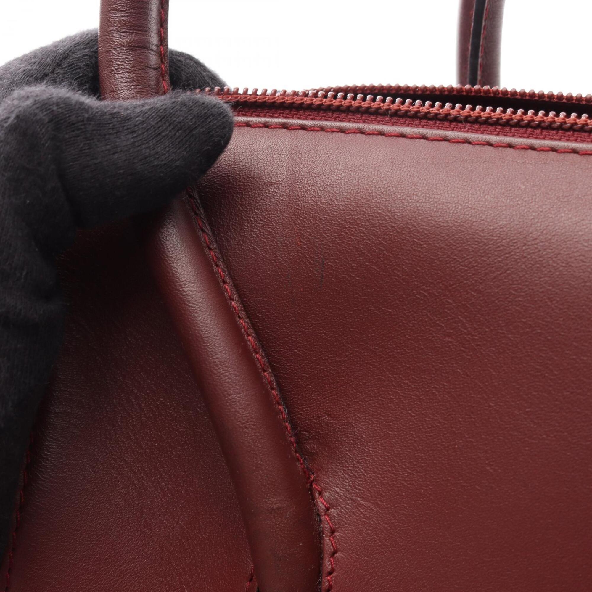 Cartier Bordeaux Leather Handbag (Pre-Owned)