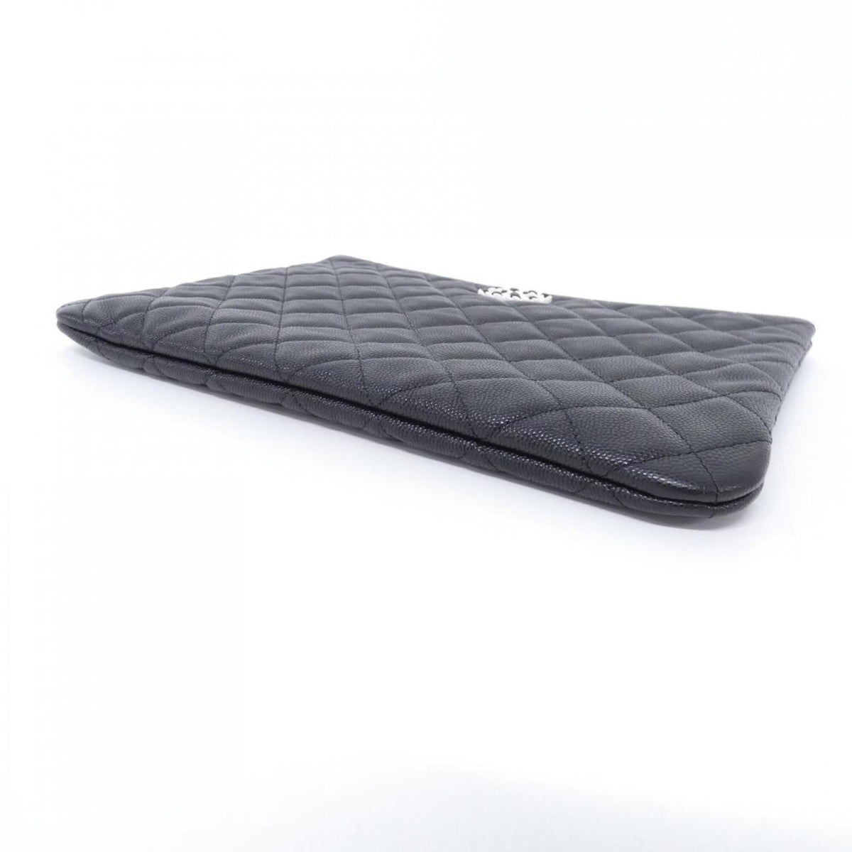 Chanel Black Grained Calfskin Handbag Pouch (Pre-Owned)