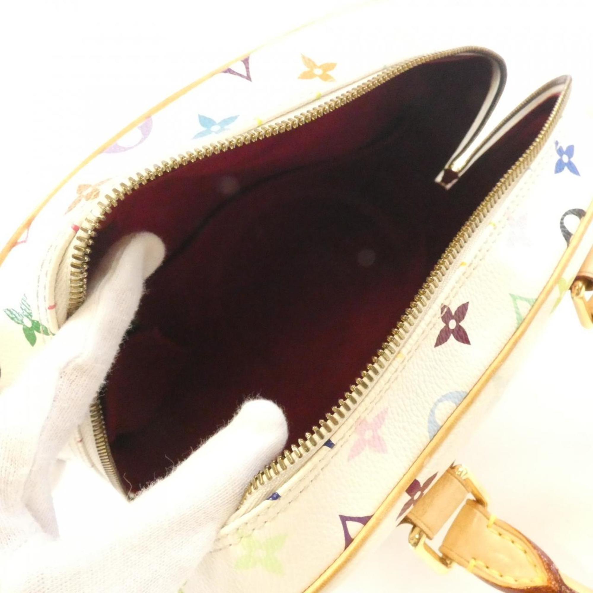 Louis Vuitton Beige White Coated Canvas Handbag (Pre-Owned)